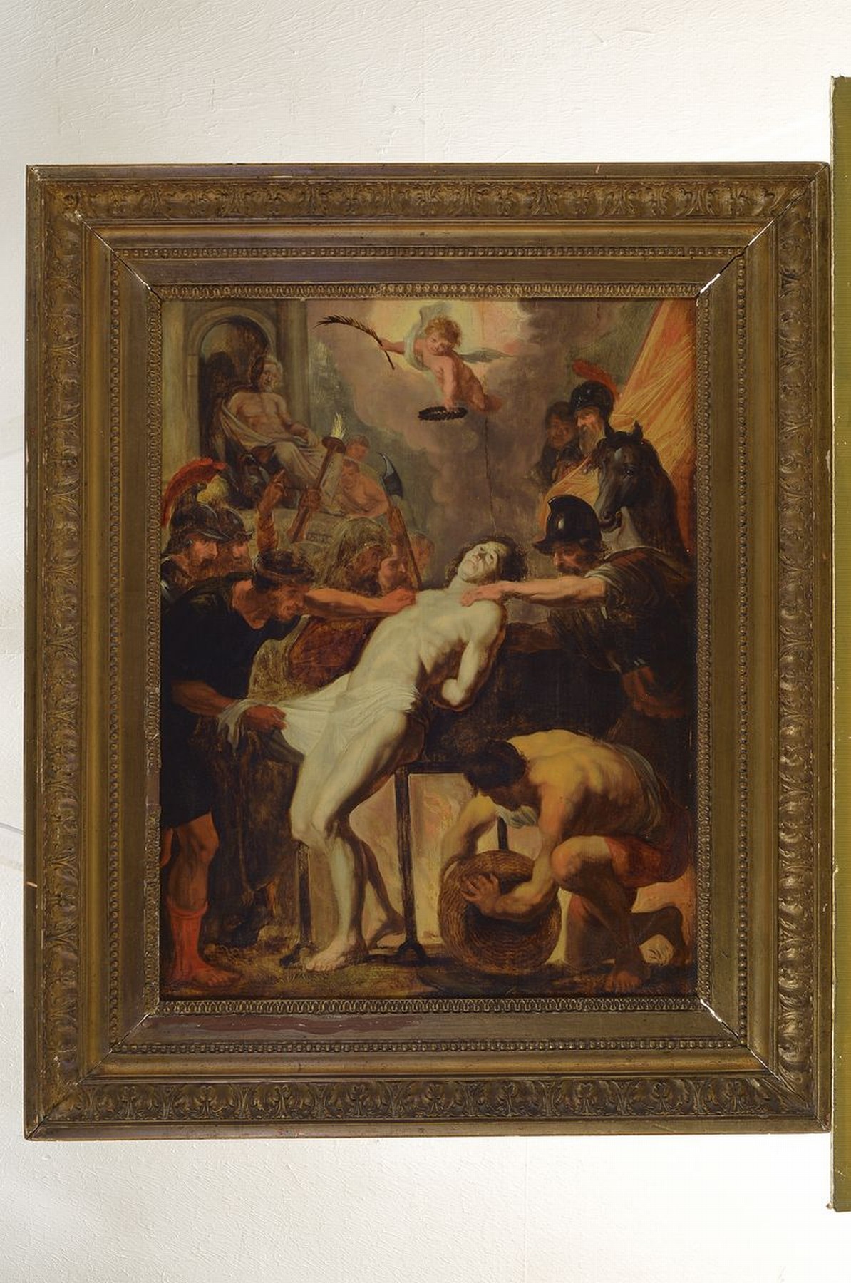 Detail k: Unbekannter Künstler, deutsch, um 1830-1860, Das Martyrium des Hl. Laurentius, nach dem Original von Peter Paul Rubens in der Alten Pinakothek ...