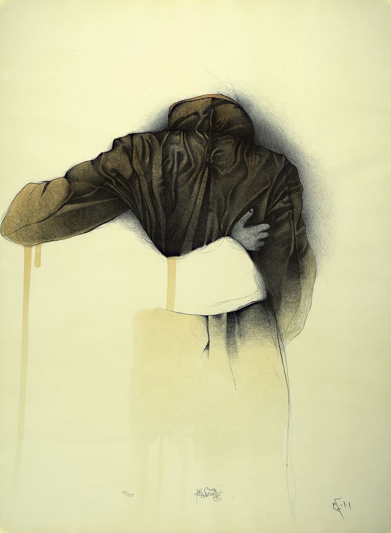 Bruno Bruni, geb. 1935, Farblithografie, sign., num. 92/150, unter Glas gerahmt, gesamt ca. 82x62 cm