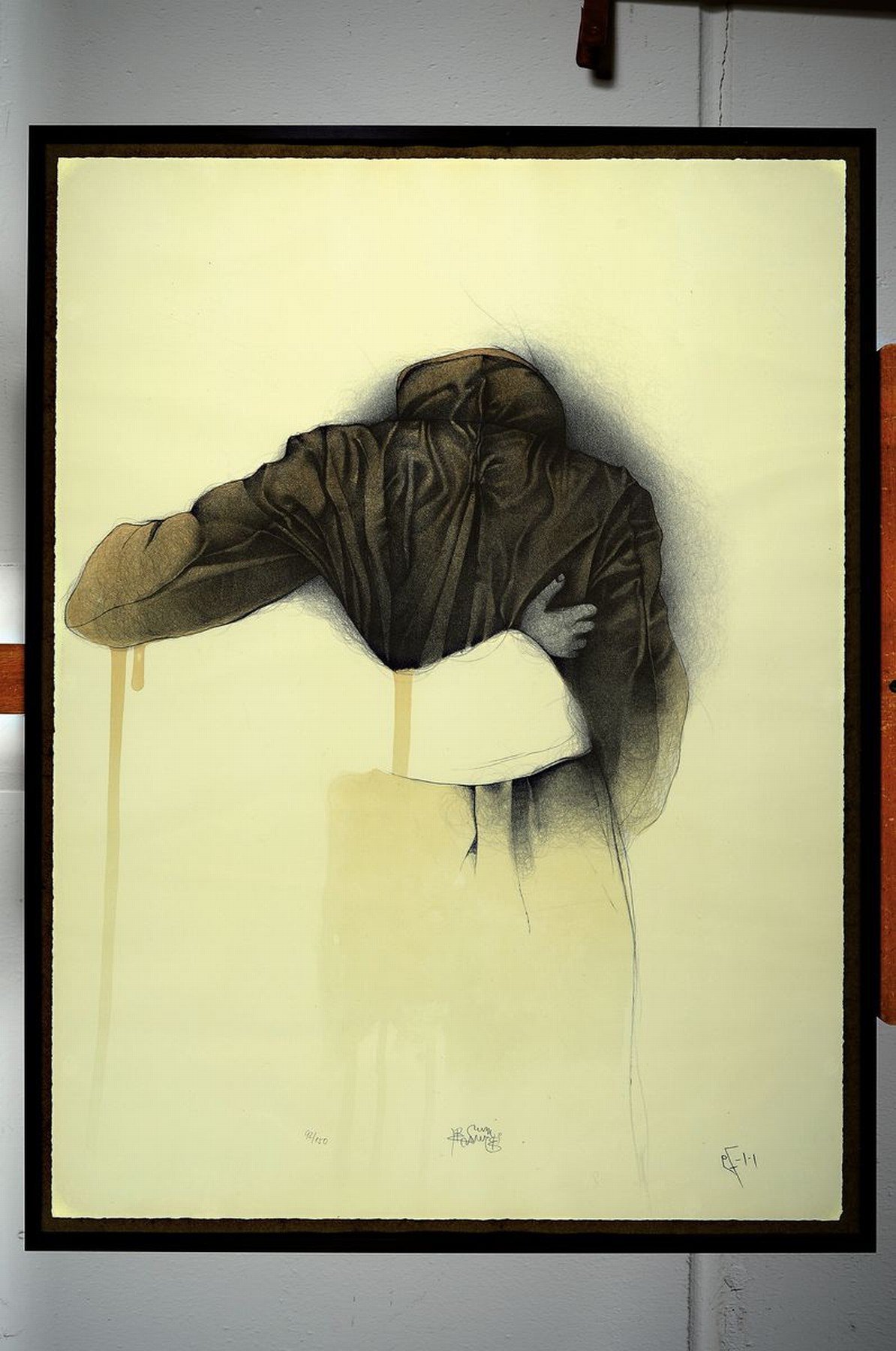 Detail k: Bruno Bruni, geb. 1935, Farblithografie, sign., num. 92/150, unter Glas gerahmt, gesamt ca. 82x62 cm