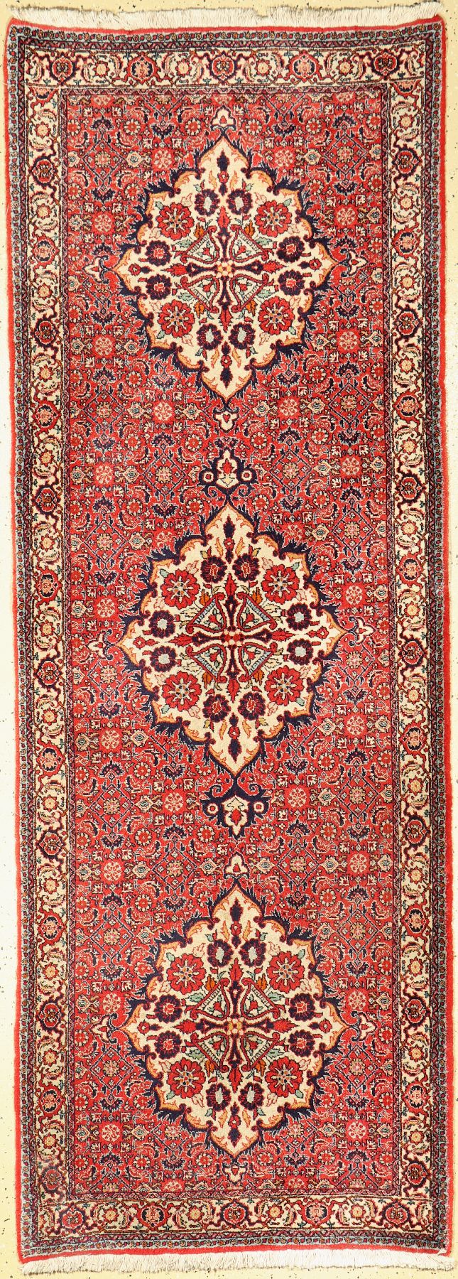 Bidjar Kork fein, Persien, ca. 50 Jahre, Korkwolle, ca. 238 x 85 cm, EHZ: 2