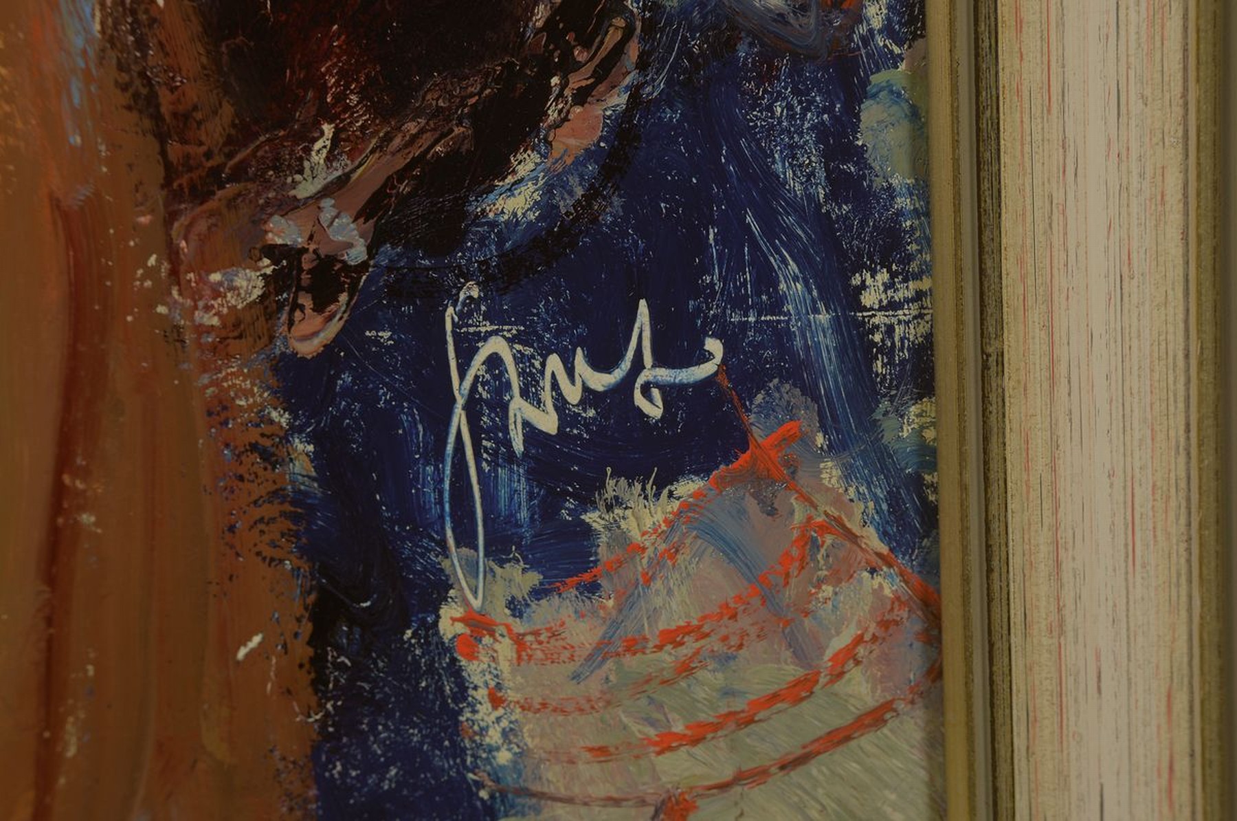 Detail a: Karl Graf, 1902-1986 Speyer, im Zirkus, Öl/Malkarton, rechts unten signiert, ca. ca. 60x50cm, R. ca. 64x54cm