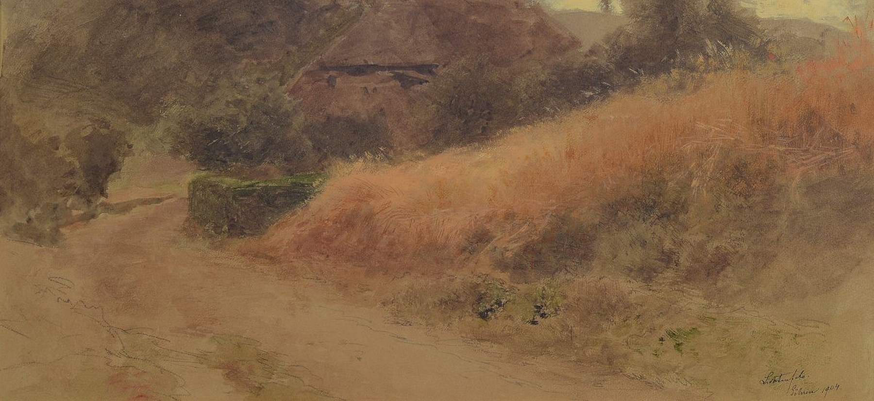 Eduard Peithner Ritter von Lichtenfels, 1833-1913, Ansicht aus Göhren auf der Insel Rügen, Aquarell auf Malkarton, rechts unten signiert ...