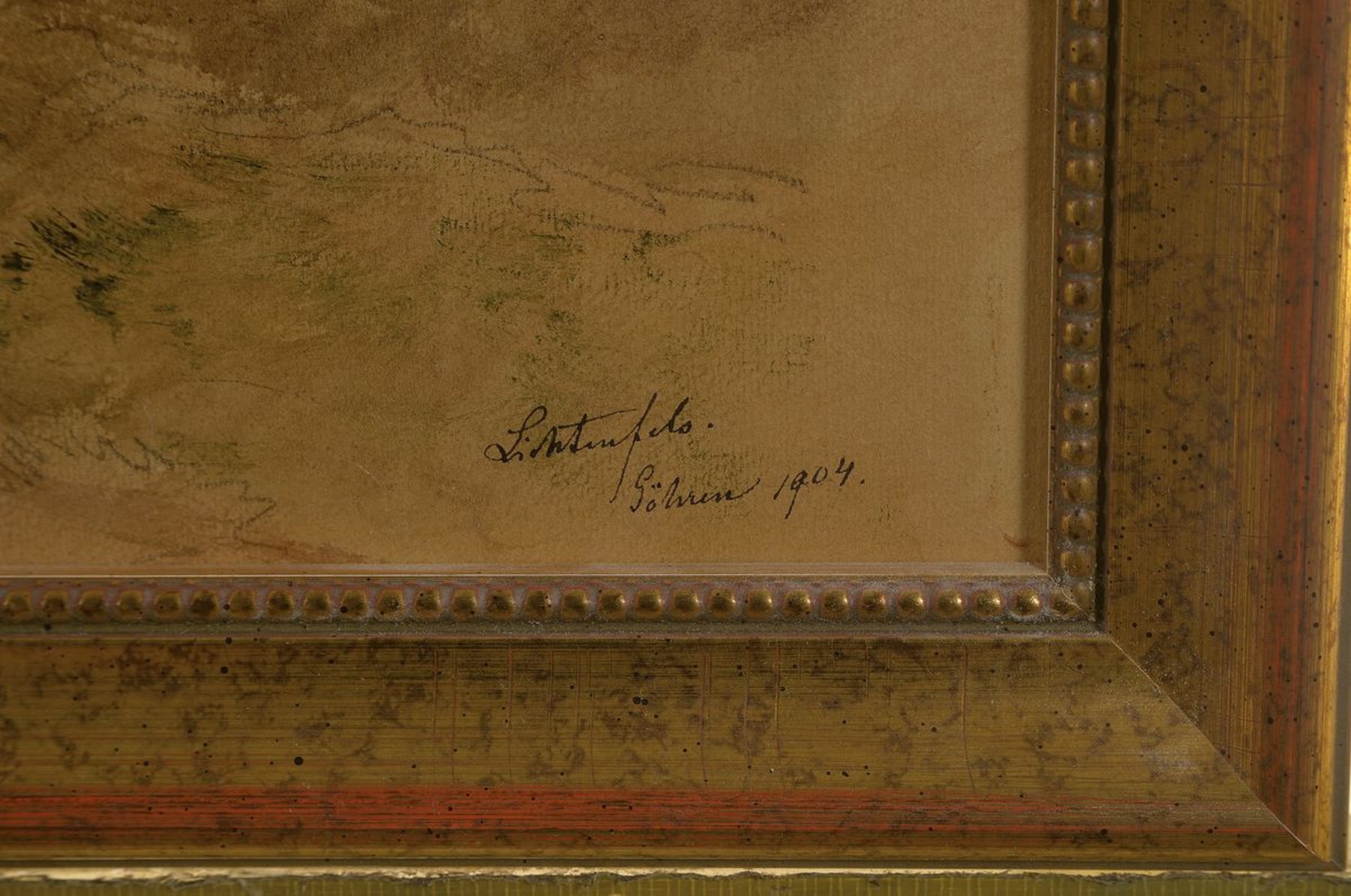 Detail a: Eduard Peithner Ritter von Lichtenfels, 1833-1913, Ansicht aus Göhren auf der Insel Rügen, Aquarell auf Malkarton, rechts unten signiert ...