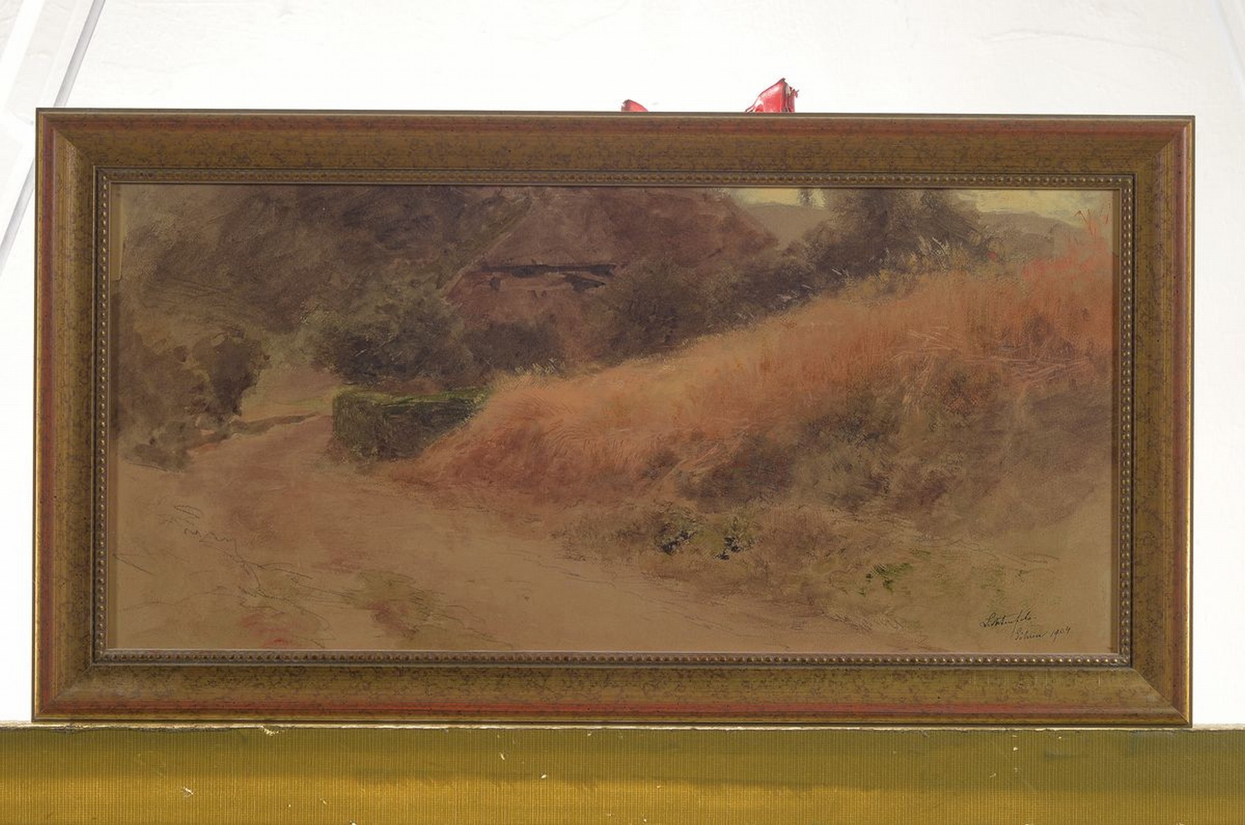 Detail k: Eduard Peithner Ritter von Lichtenfels, 1833-1913, Ansicht aus Göhren auf der Insel Rügen, Aquarell auf Malkarton, rechts unten signiert ...