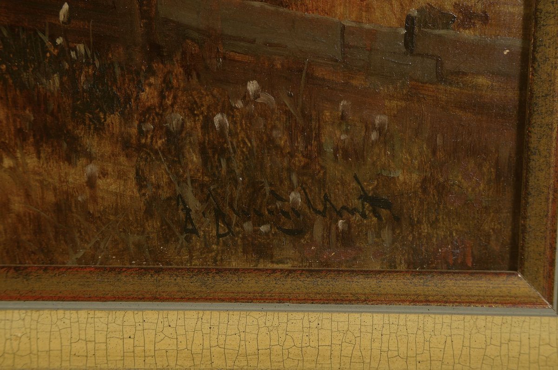 Detail a: Johann Jungblut, 1860 Saarburg-1912 Düsseldorf, Holländische Bauern auf dem Heimweg, Öl/Lwd, rechts unten signiert, ca. 32x40cm, R. ca. 40x49cm, ...