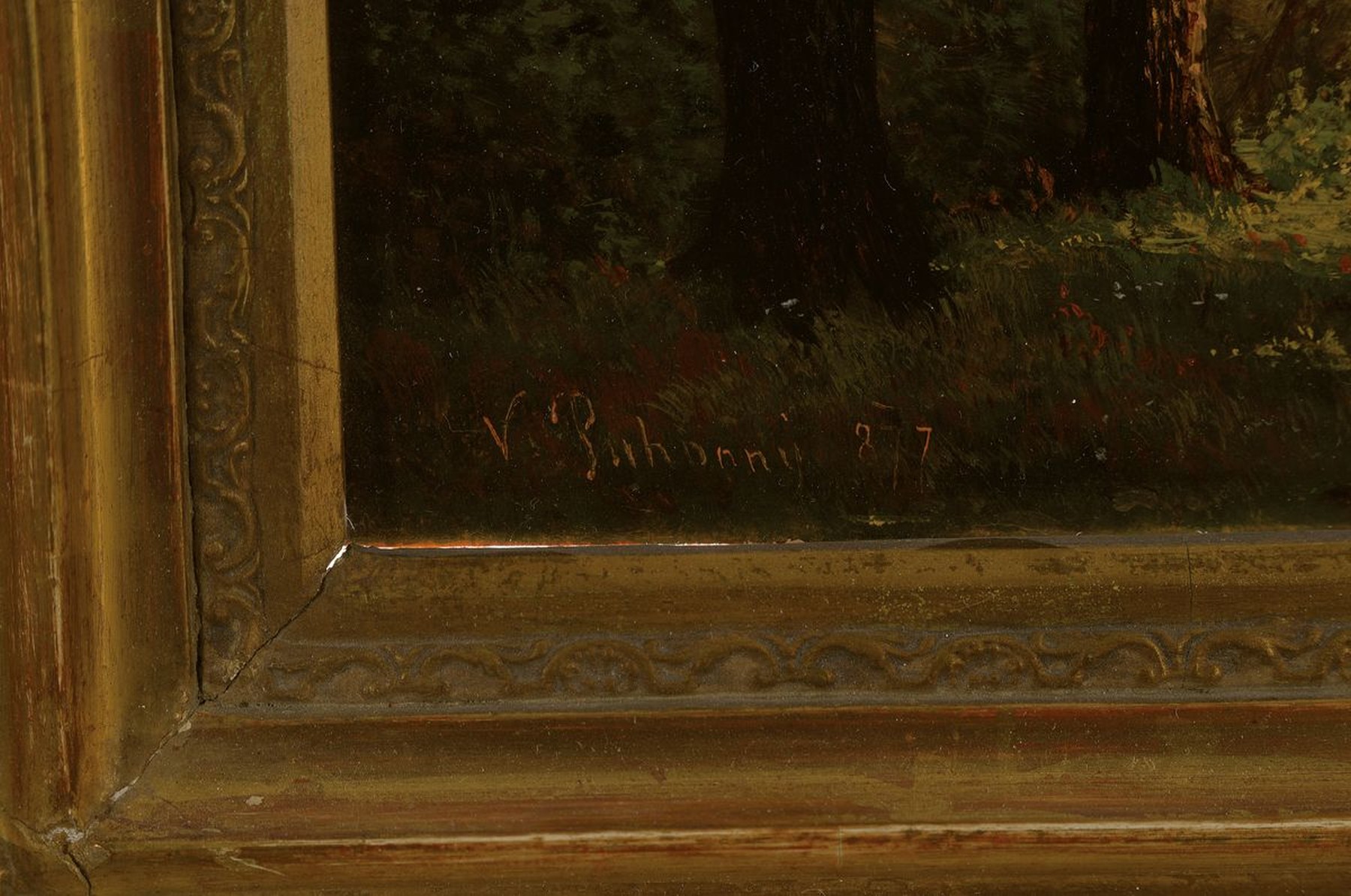 Detail a: Viktor Puhonny, 1838 Prag-1909 Baden-Baden, Vater des Ivo P., Schüler von Georg Saal und Schützenberger, besonders bekannt für seine ...