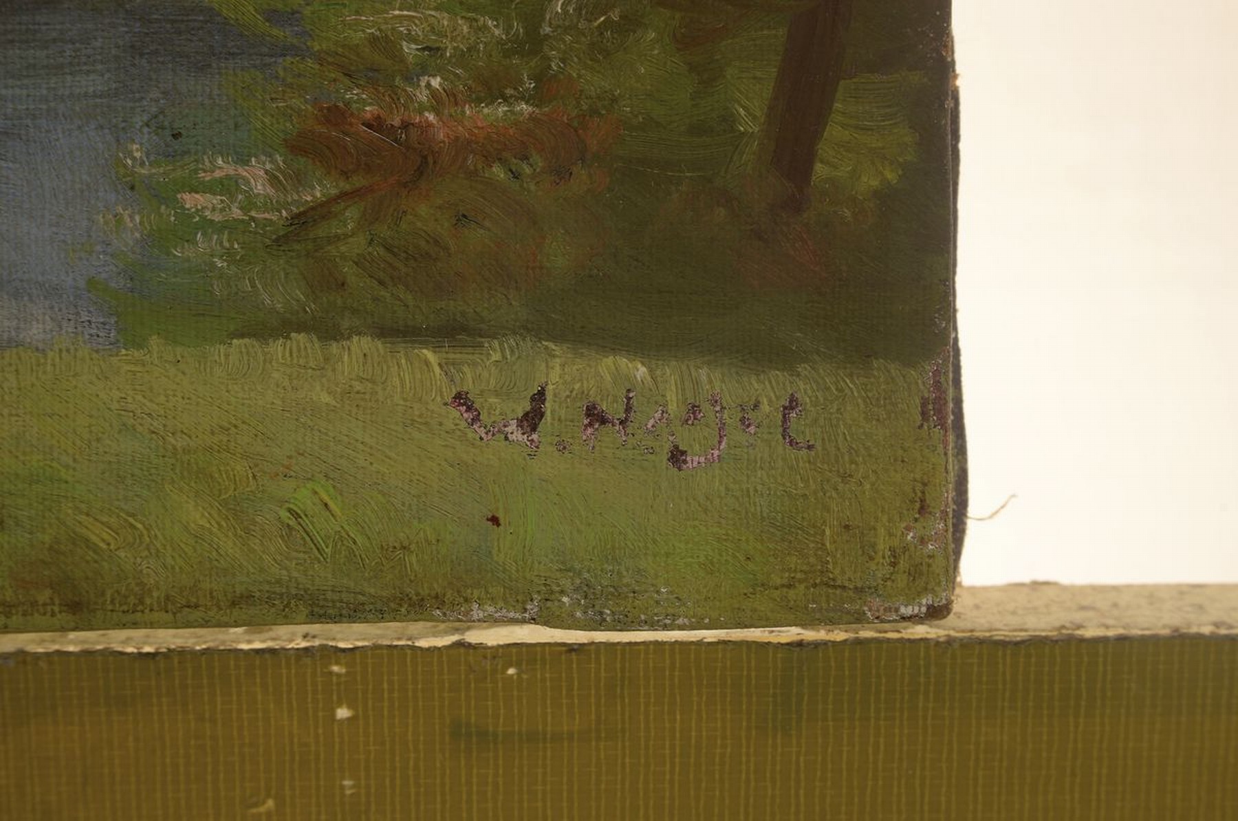 Detail a: Wilhelm Nagel, 1866 Mannheim - 1945 Baden -Baden, Studium a.d. Kunstgewerbeschule München, der Akademie der Bildenden Künste Karlsruhe u.a. bei ...