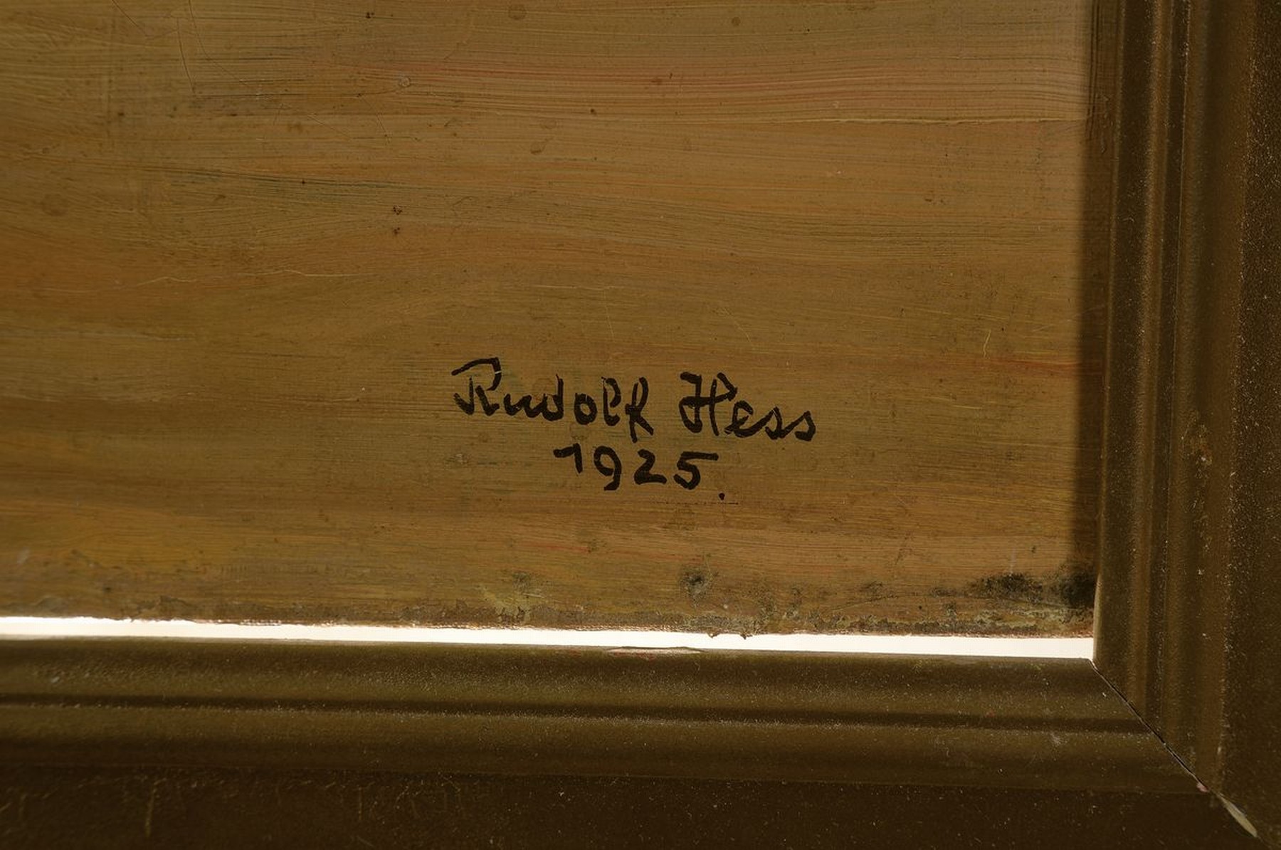 Detail a: Rudolf Hess, datiert 1925, Prozessionszug wohl vor der Rokokokirche St. Maria im baden -württembergischen Bühl, Öl/Lwd, rechts unten signiert u. ...