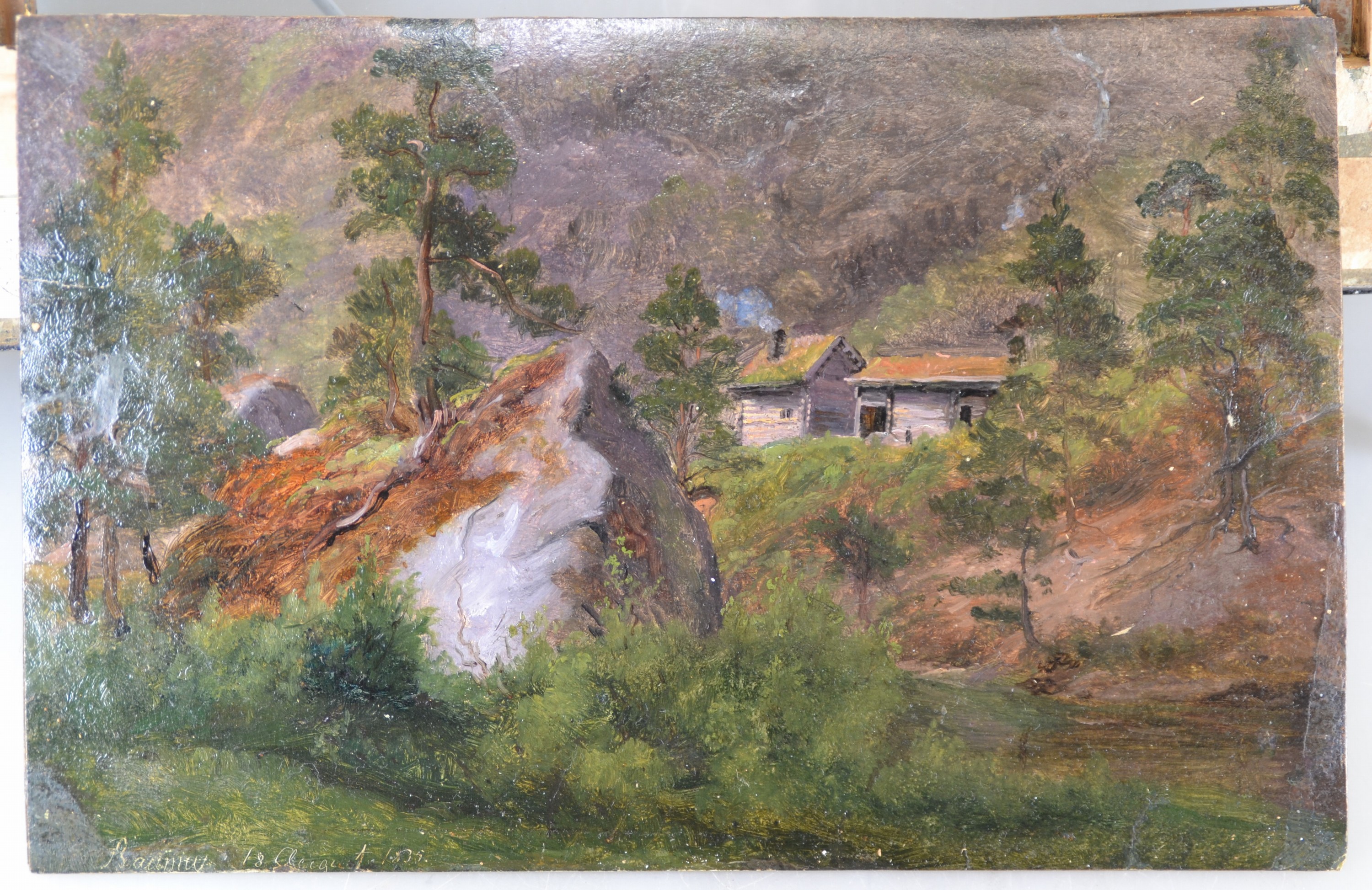 Detail a: Gustav Friedrich Papperitz, 1813 Dresden - 1861 ebenda, Landschaftsmaler, Schüler von Johan Christian Clausen Dahl a.d. Dresdner Akademie, ...