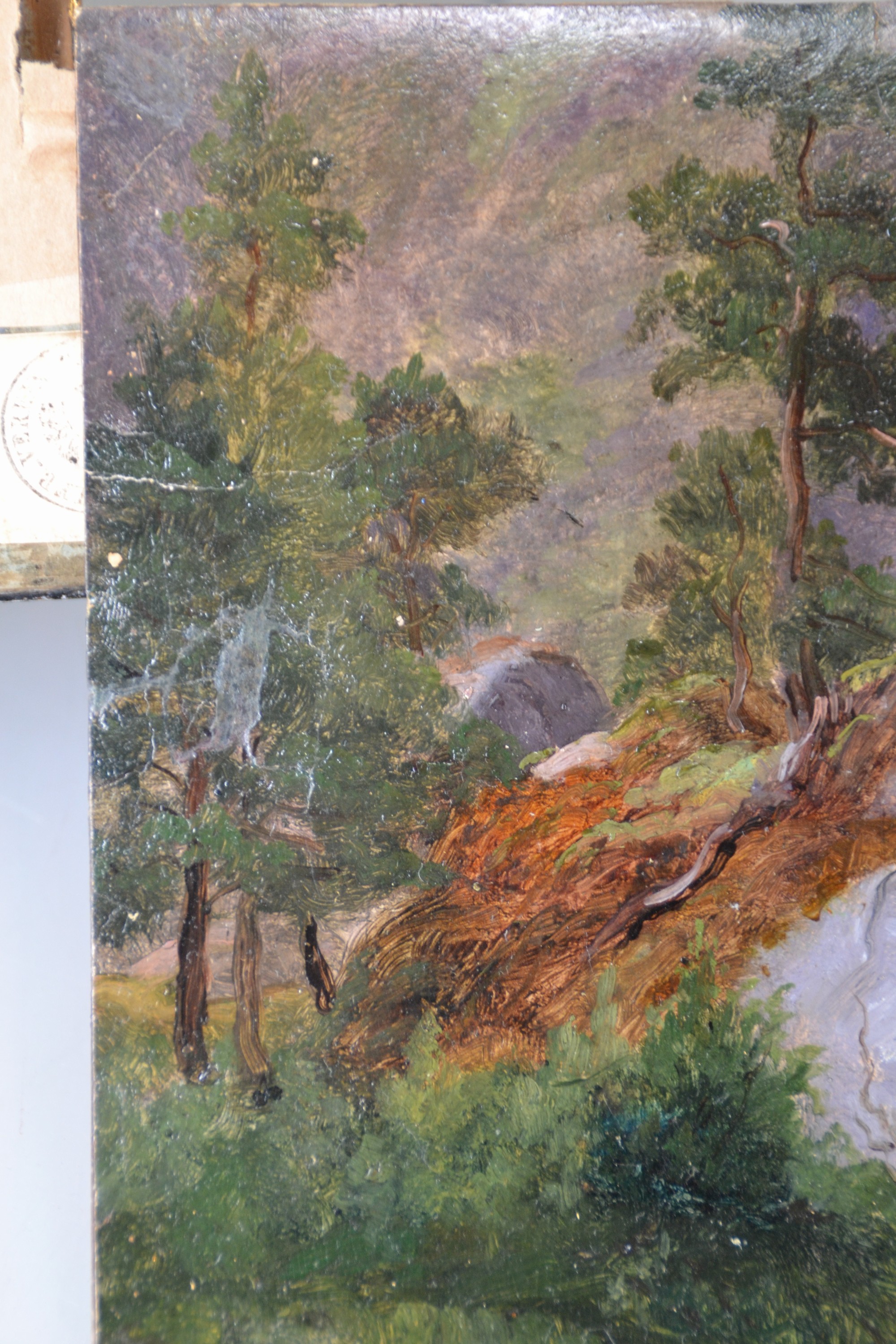 Detail c: Gustav Friedrich Papperitz, 1813 Dresden - 1861 ebenda, Landschaftsmaler, Schüler von Johan Christian Clausen Dahl a.d. Dresdner Akademie, ...