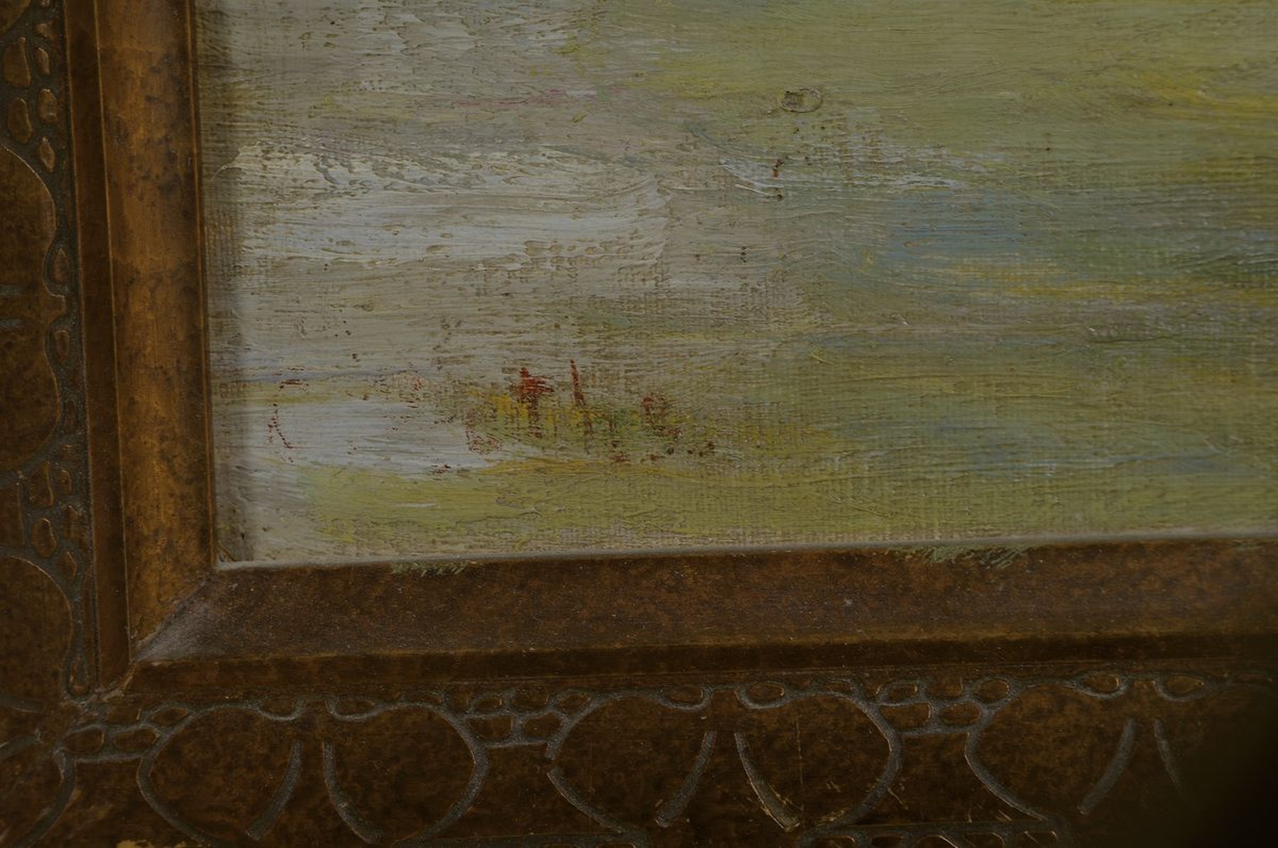 Detail a: Carlos Grethe, 1864 Montevideo-1913 Nieuport, Studium an der Akademie Karlsruhe bei Schönleber, war Prof. an der Akademie Stuttgart, hier: ...