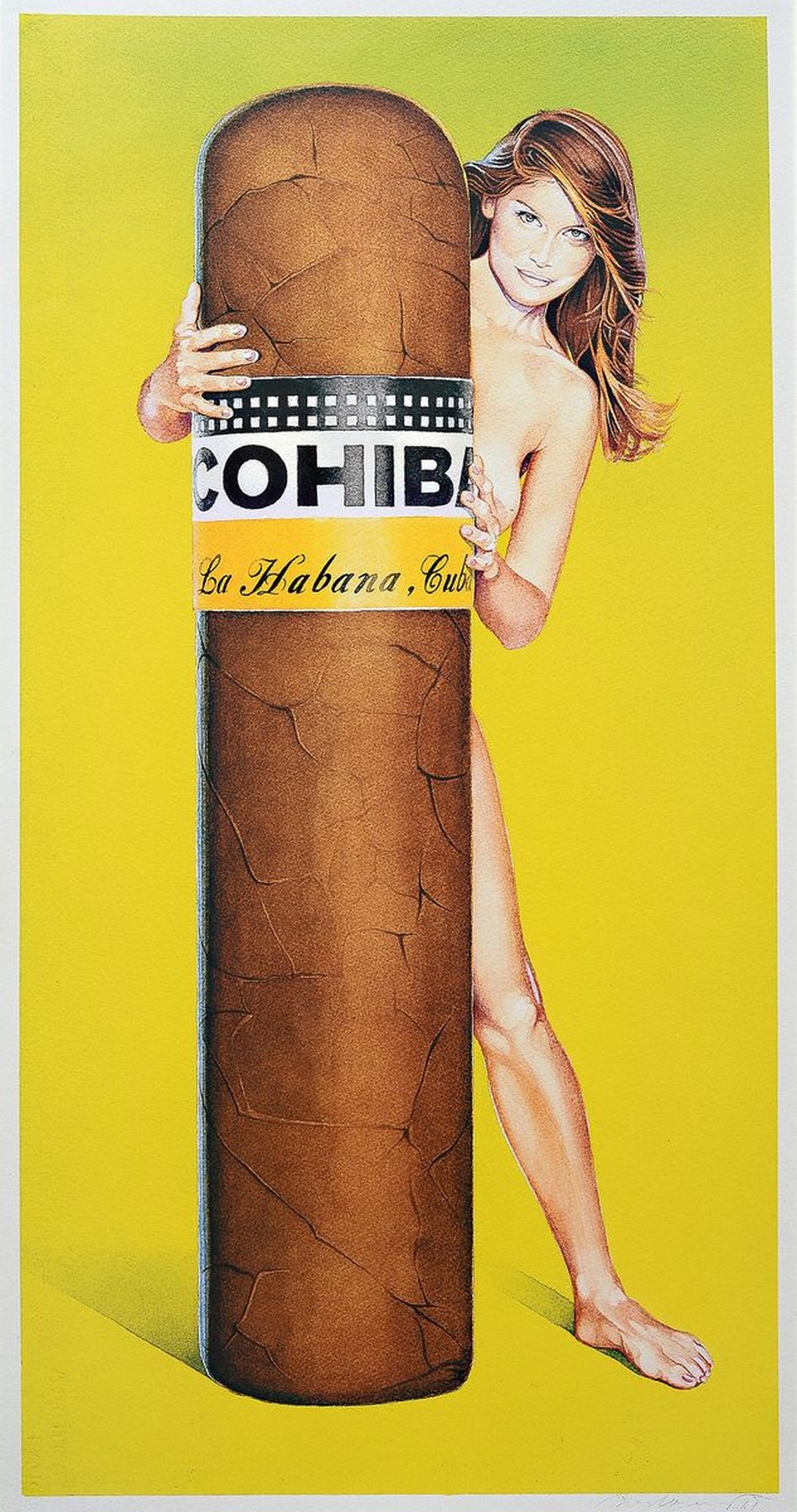 Mel Ramos, geb. 1935, "Hav-a-havanna", Farboffset, Drucker/Verlag: New York 2004, PP, Motiv ca. 55x33,5 cm , gesamt ca. 70x49,5 cm, ...