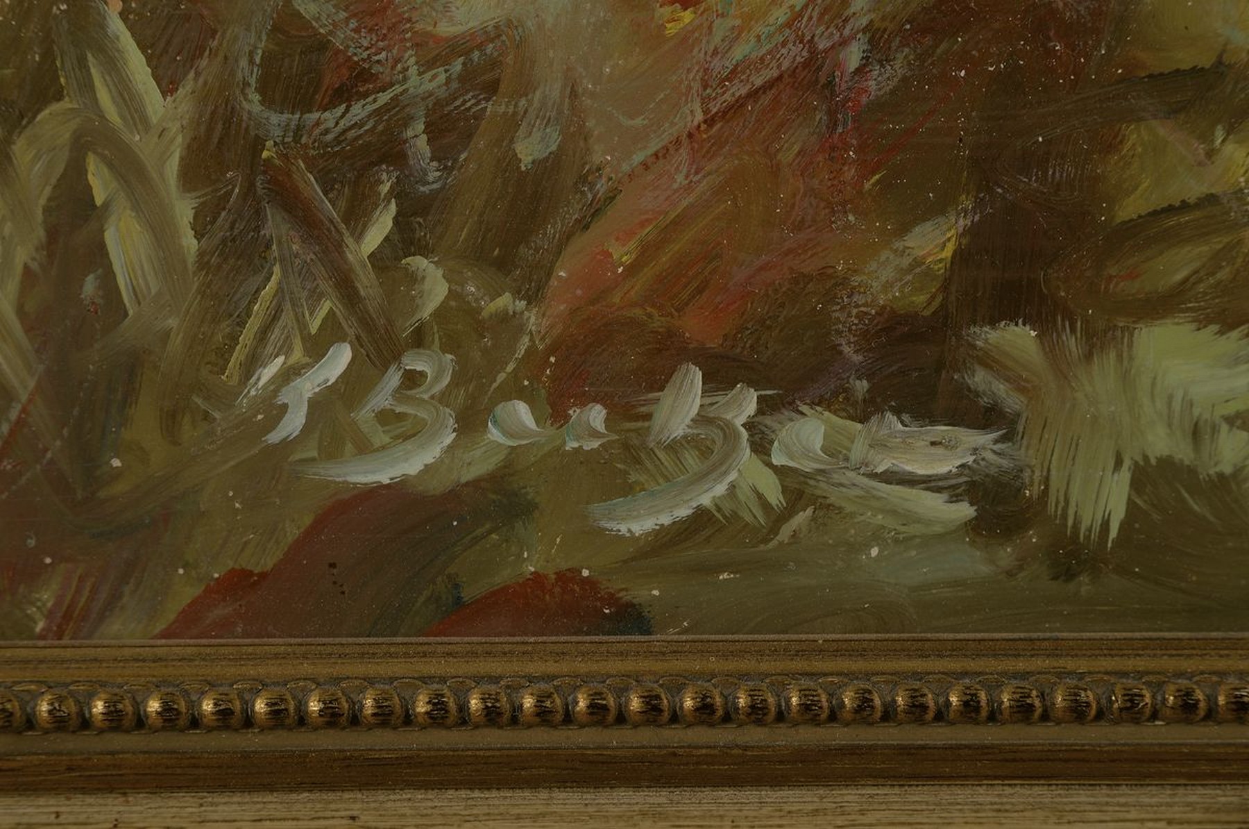 Detail a: Kenneth Baker, 1921 - 1996, britischer Kunstmaler, Uferlandschaft mit Entengruppe, links unten signiert, Öl/Hartfaserplatte, R., ca. 52x69/73x79 cm