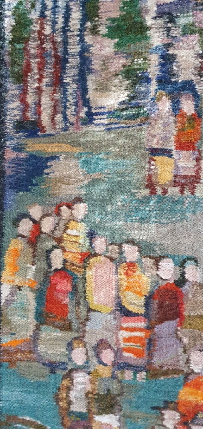 Detail a: Tapisserie von Piotr Grabowski, geb. 1933, polnischer Bildwirker des 20.Jh., schuf vor allem Textilwerke mit traditionell polnischen Sujets, ...
