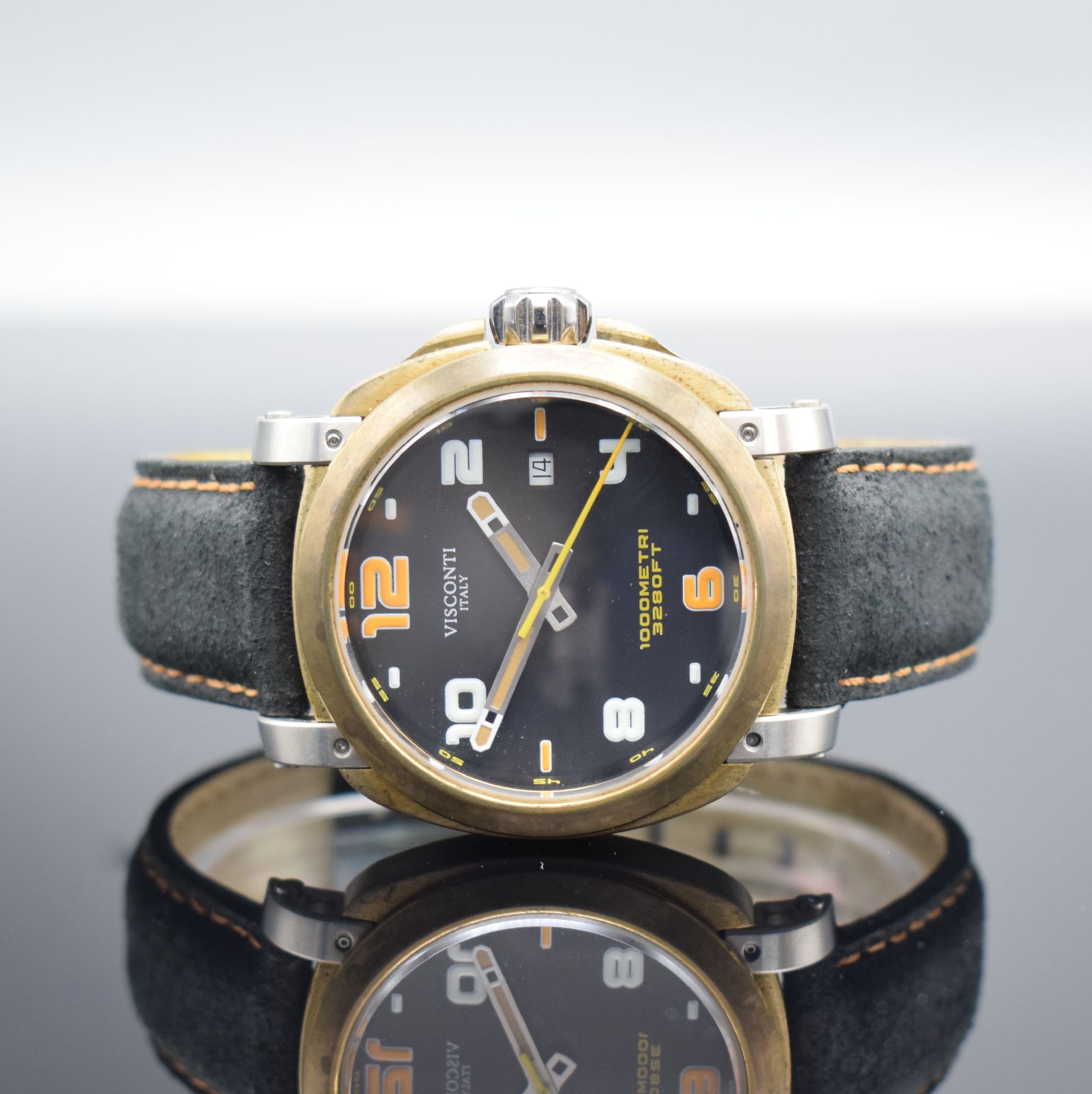 VISCONTI limitierte Herrenarmbanduhr aus der Serie Isla Mallorca, Italien um 2015, Ref. KW30-12, Automatik, lim. Auflage v. 200 Stk., verschr. Geh. ...
