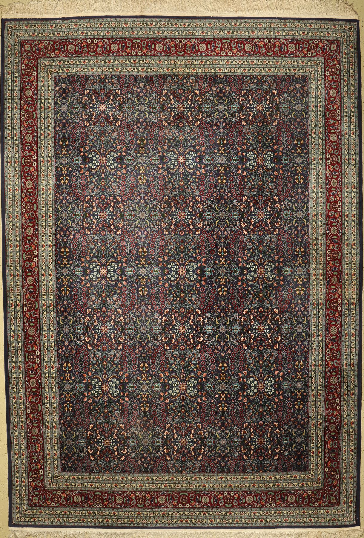 Hereke Wollteppich, Türkei, ca. 60 Jahre, Wolle auf Baumwolle, ca. 410 x 286 cm, EHZ: 2,(florfehlstellen am Rand)