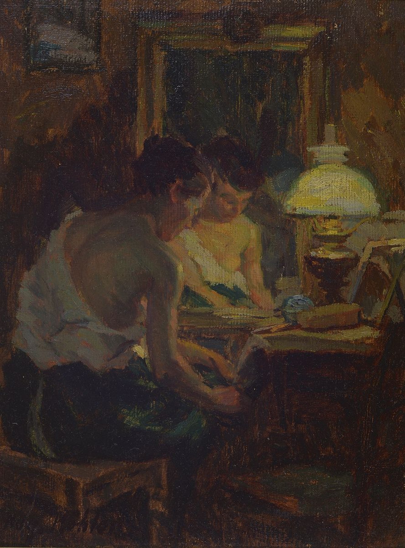August Köhler, 1881 Stuttgart-1964, Studium an der Akademie Stuttgart unter Poetzelsberger und Landenberger, typ. Vertreter der schwäbischen ...