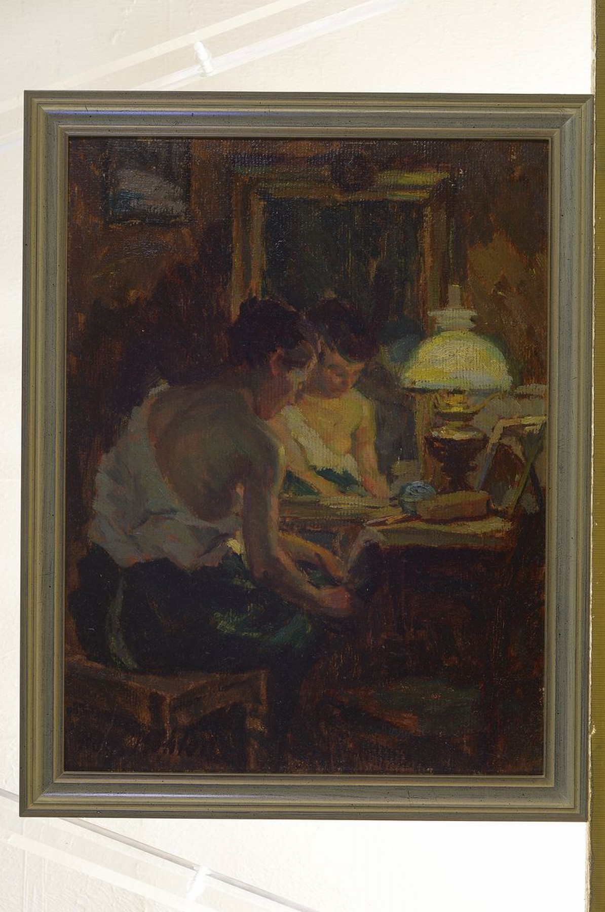 Detail k: August Köhler, 1881 Stuttgart-1964, Studium an der Akademie Stuttgart unter Poetzelsberger und Landenberger, typ. Vertreter der schwäbischen ...