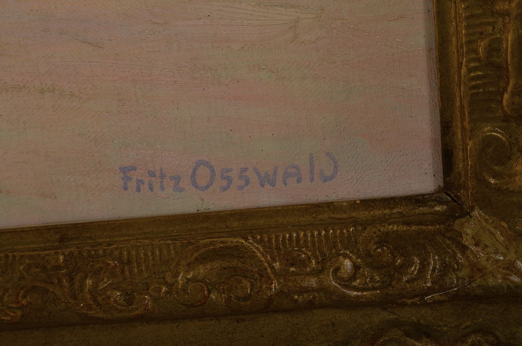 Detail a: Fritz Osswald, 1878 Zürich - 1966 Starnberg,schweizer Landschaftsmaler, Schüler von Gysis und Diez an der Akademie München, 1913 an die ...