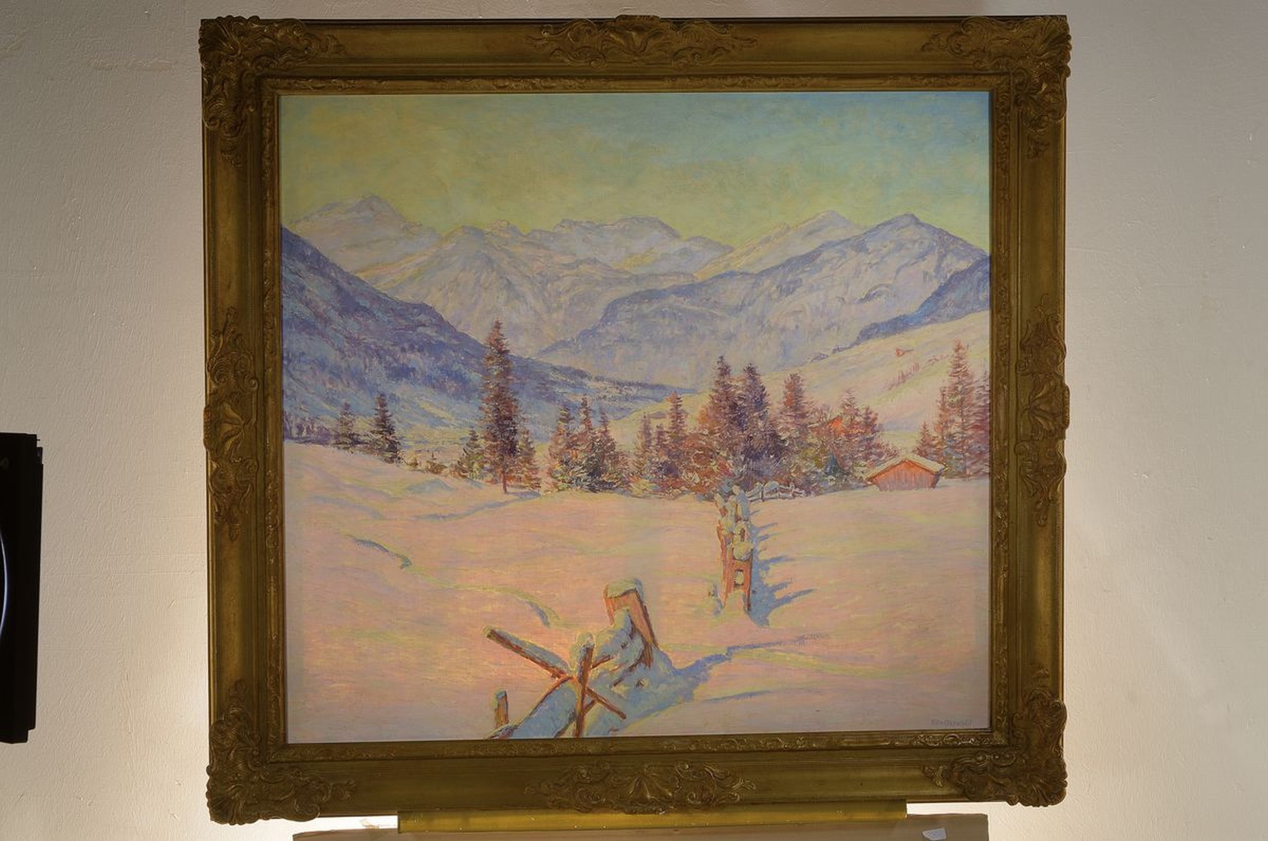 Detail k: Fritz Osswald, 1878 Zürich - 1966 Starnberg,schweizer Landschaftsmaler, Schüler von Gysis und Diez an der Akademie München, 1913 an die ...