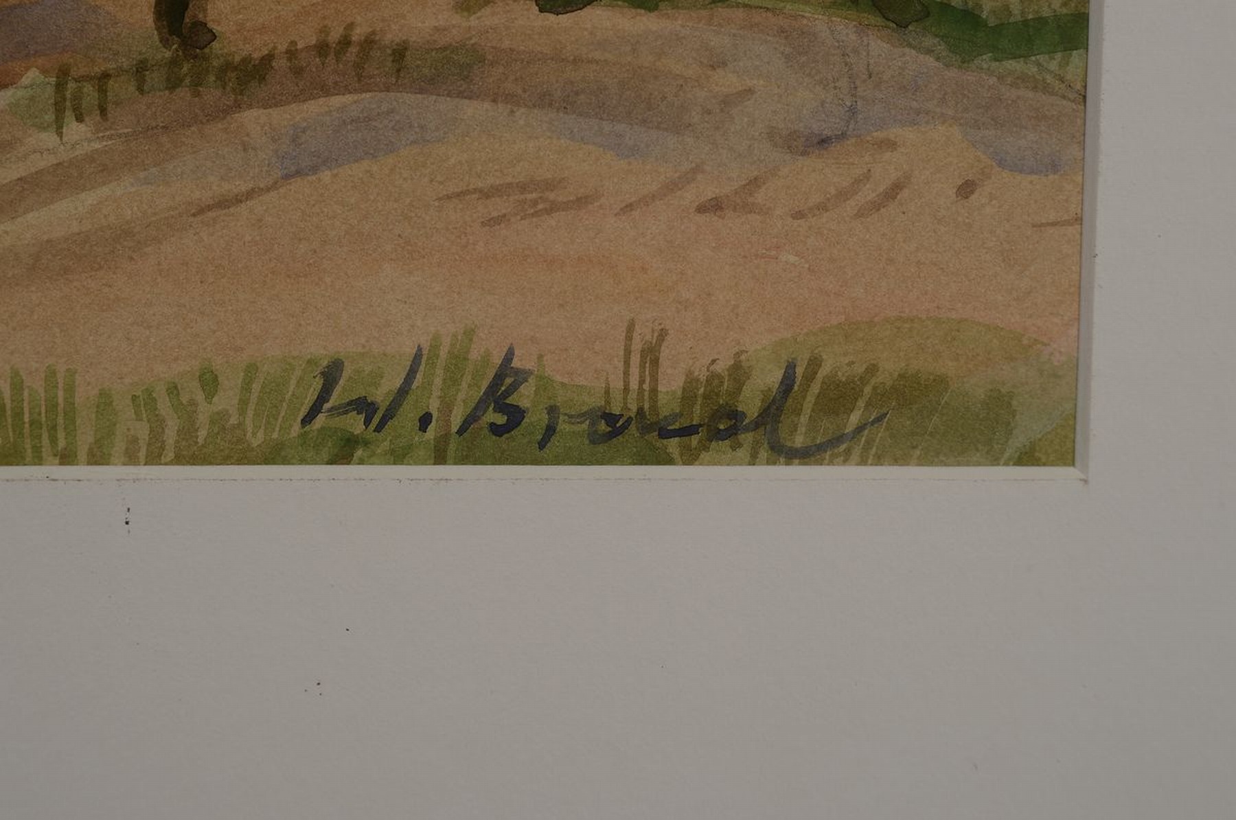 Detail a: Werner Brand, 1933-2021, Aquarell/Papier, im Wingert, rechts unten signiert, ca. 32x45cm