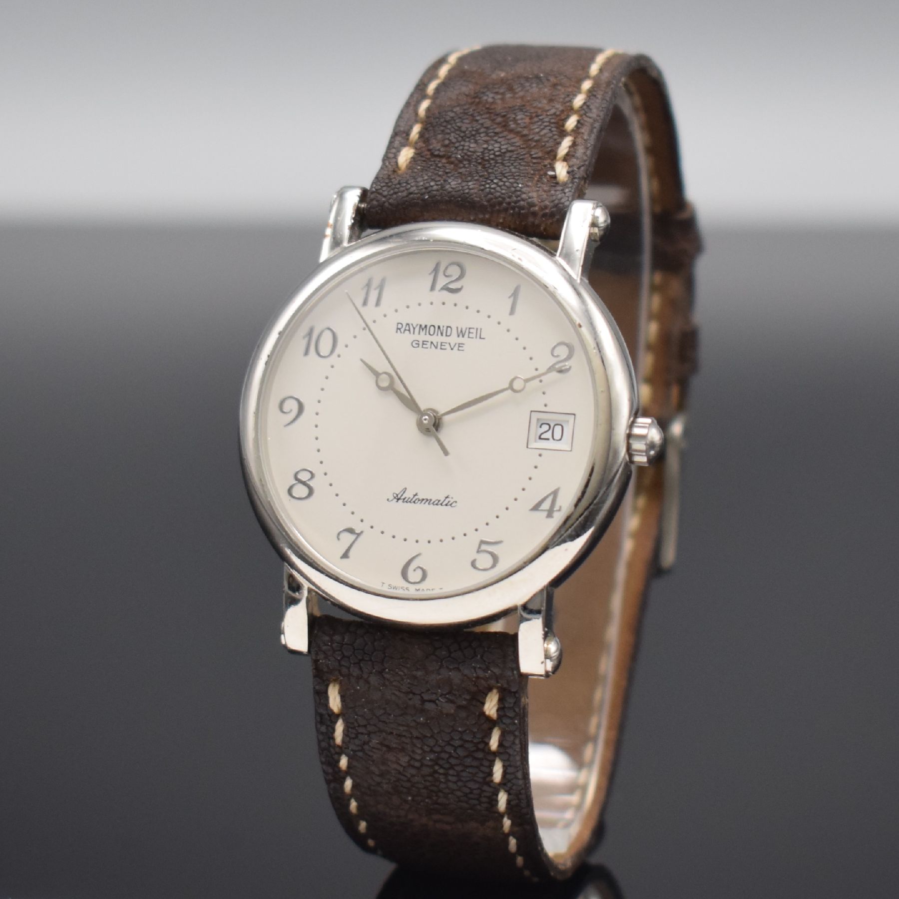 Detail g: Konvolut 4 moderne Armbanduhren, alle Automatik, Schweiz um 2000, 1 x Raymond Weil, Edelst.-Boden aufgedr., 25 St., Kal. ETA 2824 -2, D. ca. 34 mm, 1 ...