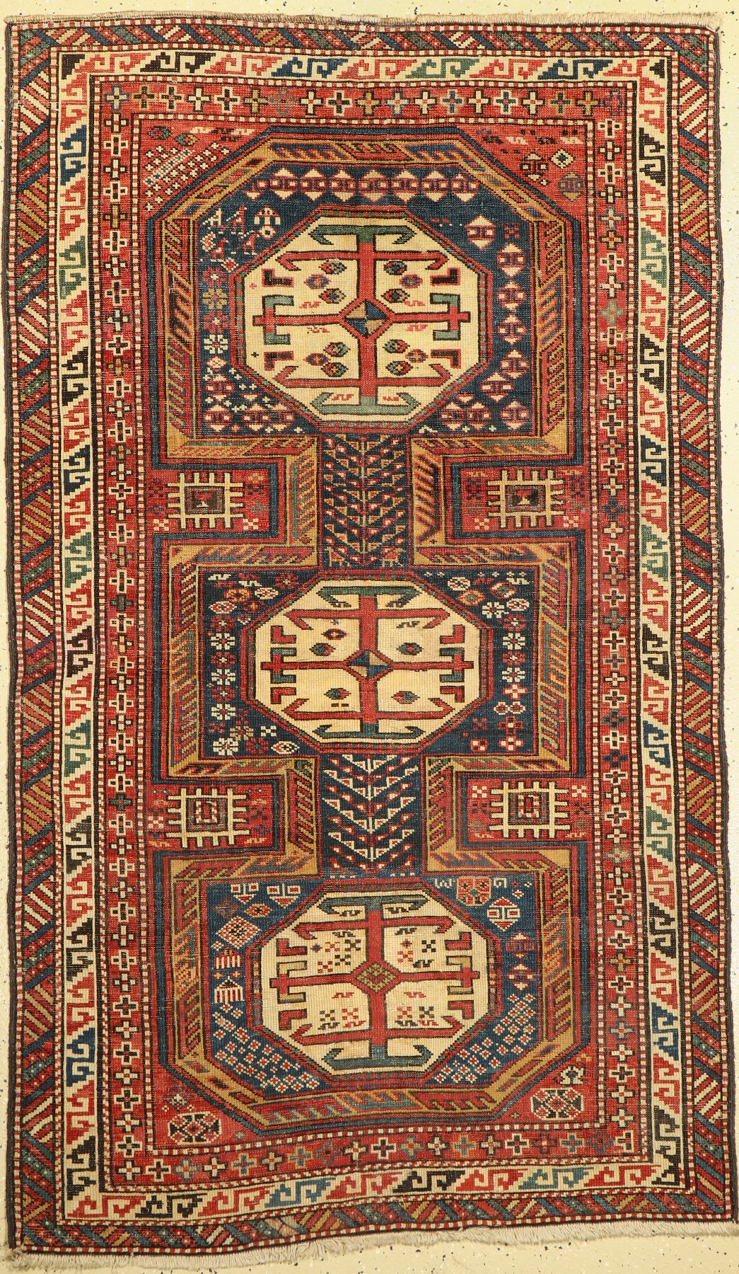 Antiker Kazak, Kaukasus, um 1900, Wolle aufWolle, ca. 190 x 110 cm, EHZ: 4