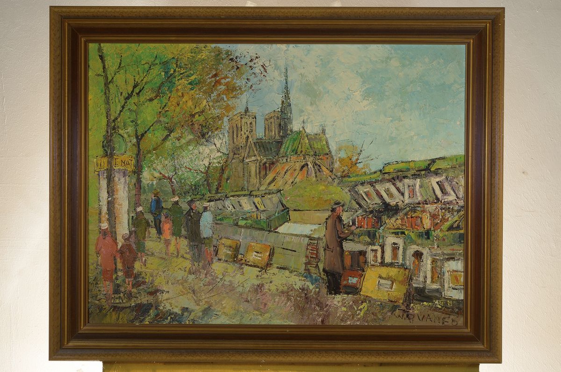 Detail k: Prof. Walter Prescher van Ed, 1916 Dresden-1988 Wiesbaden, Paris Notre Dame, Öl/Lwd, rechts unten signiert, ca. 60x80cm, R. ca. 72x92cm