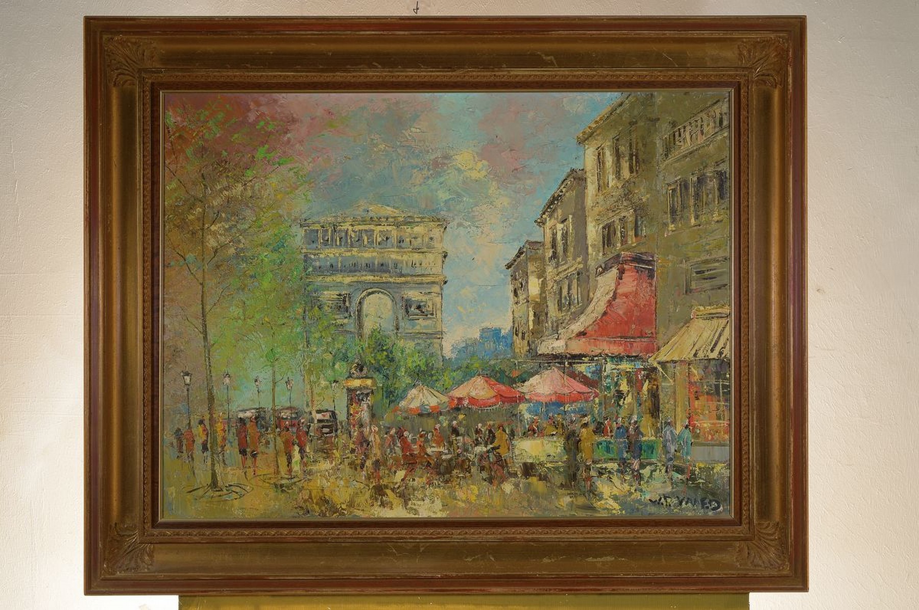 Detail k: Prof. Walter Prescher van Ed, 1916 Dresden-1988 Wiesbaden, Paris Champs Elysees, Öl/Lwd, rechts unten signiert, ca. 60x80cm, R. ca. 78x98cm