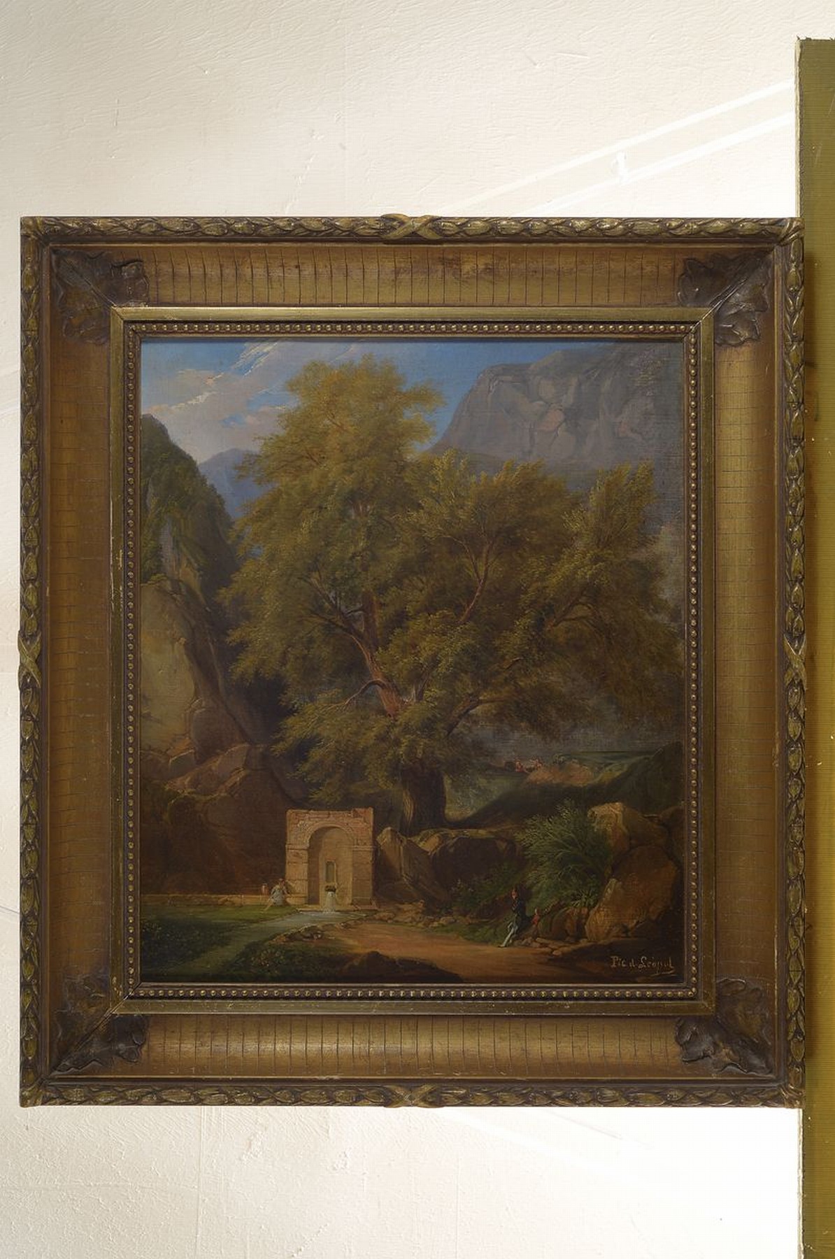 Detail k: Andreas Pic, sign. Pic de Leopol, 1789 Lemberg- nach 1860 Madrid, Landschaftsmaler u. Litograph, Studium in Paris bei Jean-Victor Bertin u. Achille ...