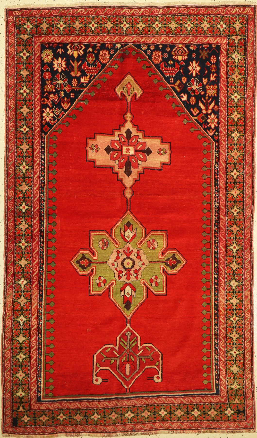 Antiker Eriwan, Kaukasus, um 1900, Wolle auf Wolle, ca. 215 x 130 cm, EHZ: 4