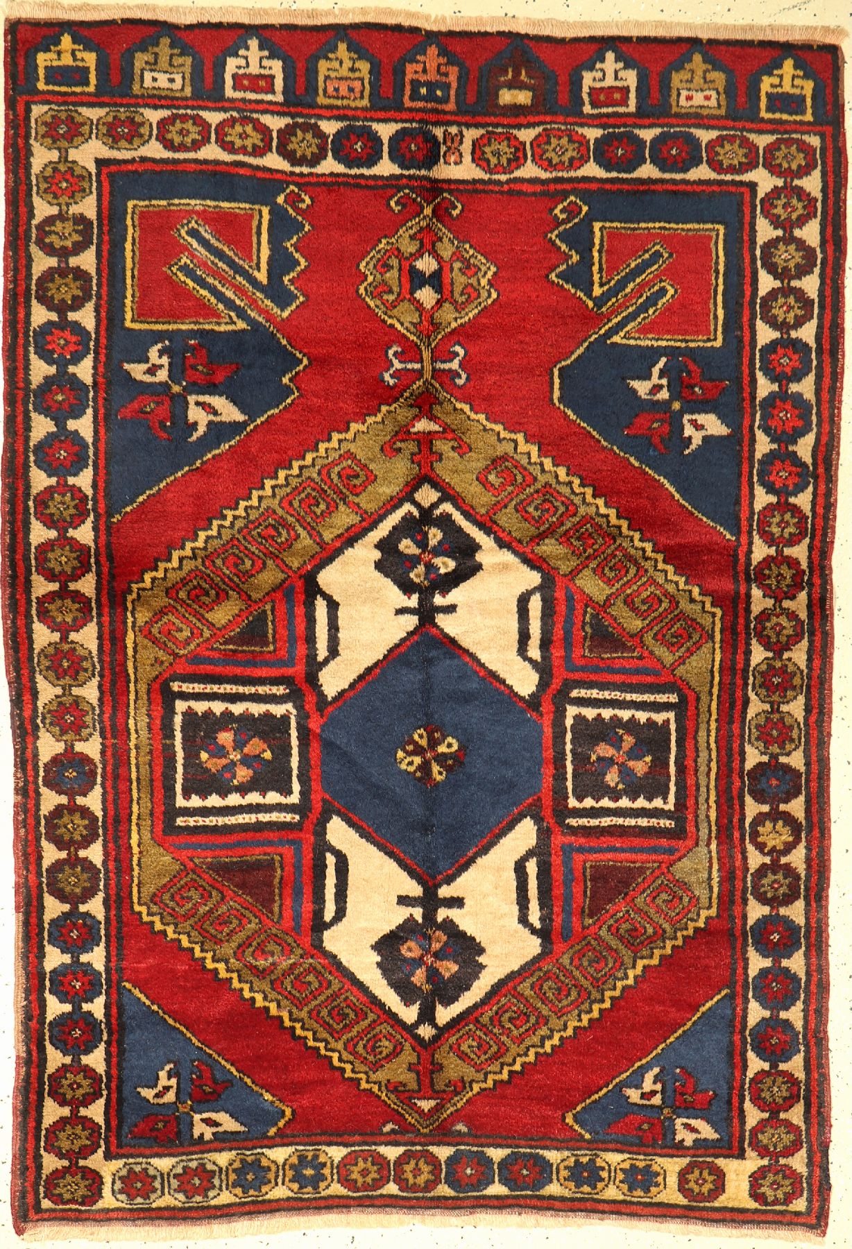 Karapinar antik, Türkei, um 1900, Wolle aufWolle, ca. 180 x 125 cm, EHZ: 2