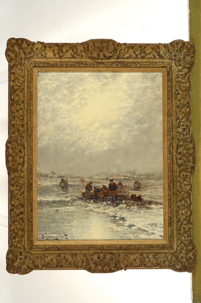 Detail k: Johann Jungblut, 1860 Saarburg - 1912 Düsseldorf, Düsseldorfer Schule; Kunstgewerbler bei Villeroy & Boch in Mettlach, autodidaktische ...