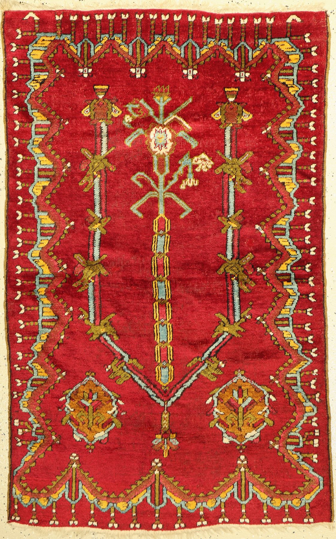 Antiker Megri, Türkei, um 1900, Wolle auf Wolle, ca. 163 x 100 cm, EHZ: 3-4