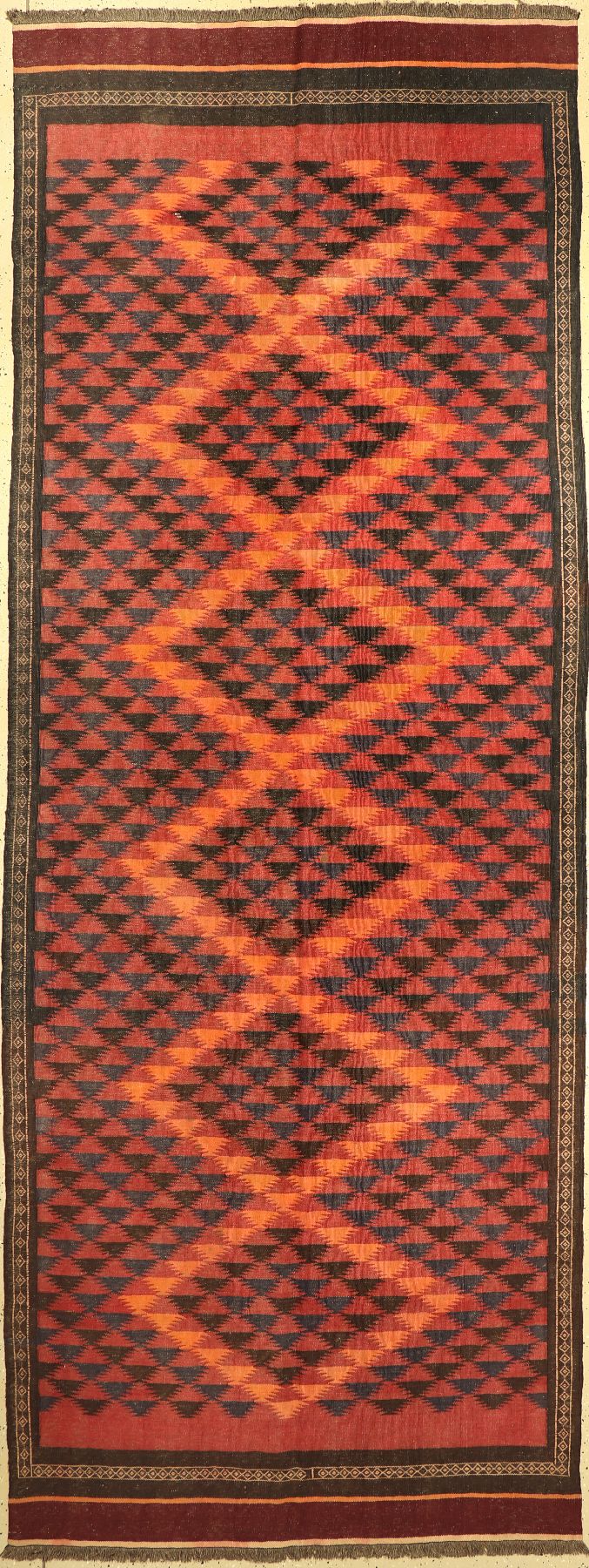 Belutsch Kelim, Afghanistan, um 1950, Wolleauf Wolle, ca. 385 x 143 cm, EHZ: 2-3