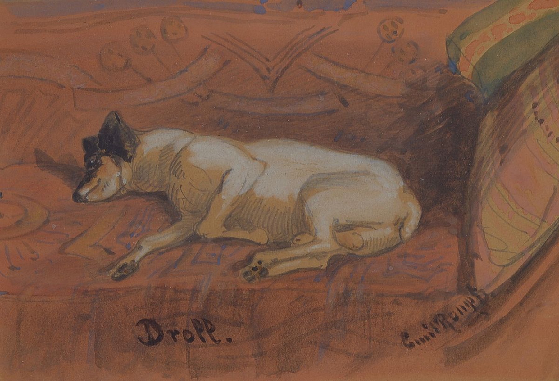Detail a: Paul Emil Rumpf, 1860 Frankfurt/Main-1948, Sohn u. Schüler von Philipp Rumpf, Studium an den Akademien Düsseldorf u. Karlsruhe bei Kaspar Ritter; ...