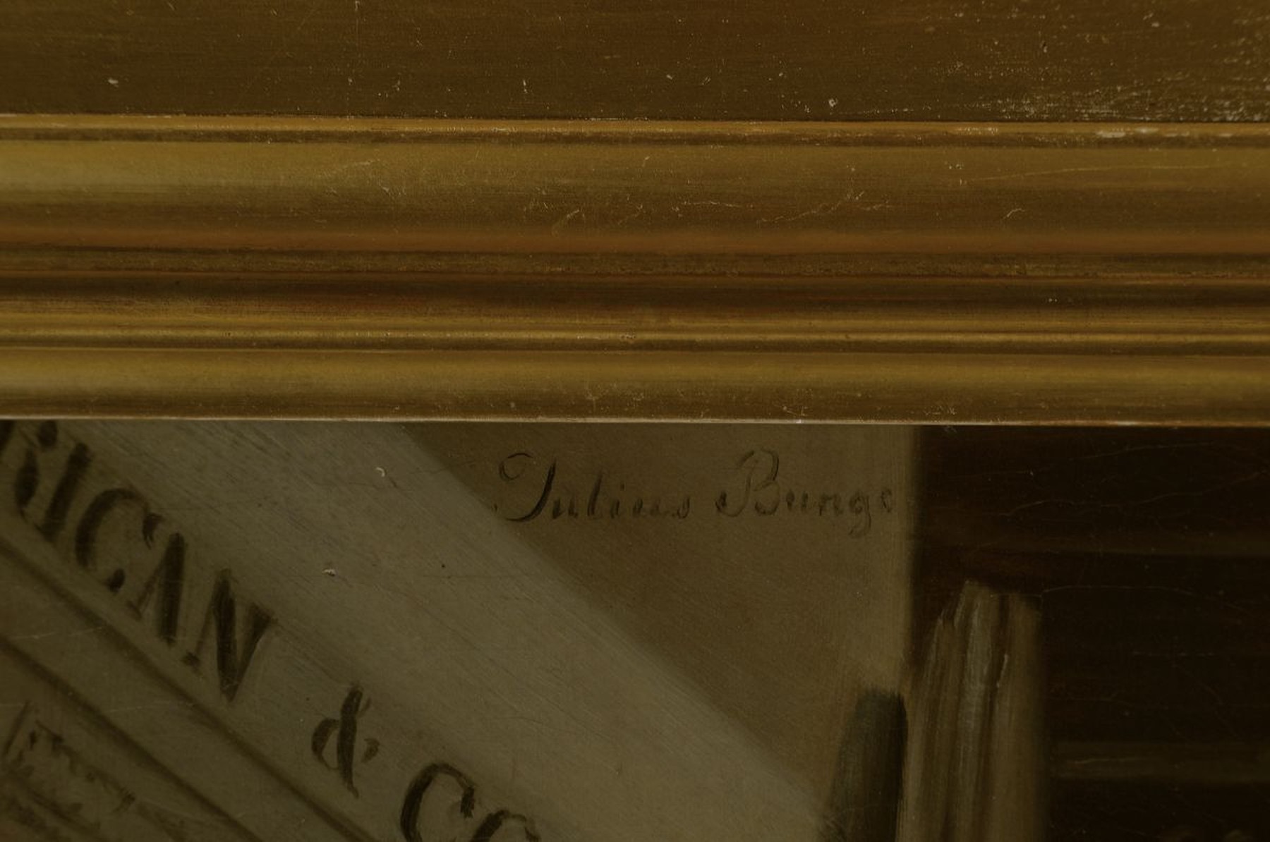 Detail a: Julius Bunge, Porträtist des 19.Jh., Paar Porträts: Darstellung des Amsterdamer Kaufmanns F.W. Karthaus u. seiner Frau, je signiert: links a.d. ...
