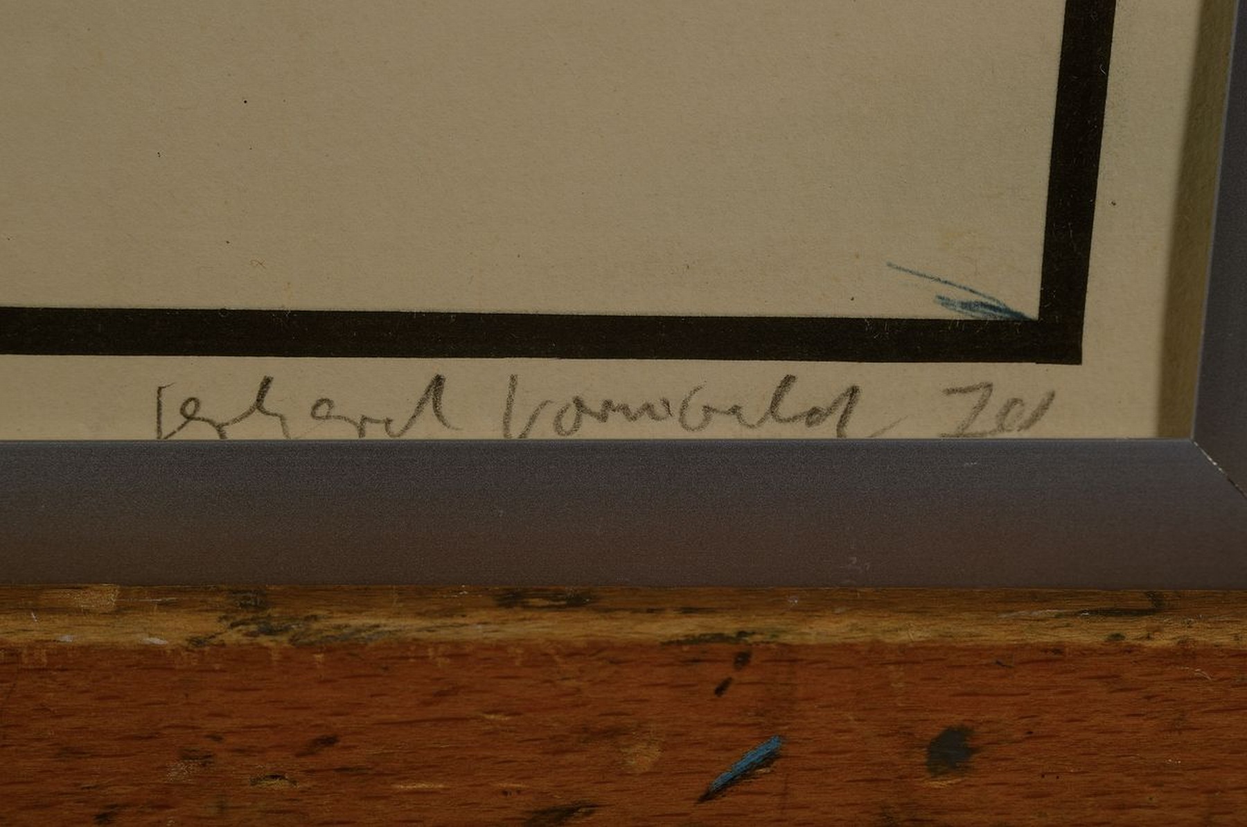 Detail a: Gerhard Vormwald, 1948 Heidelberg - 2016 Paris, deutscher Fotograf und Hochschullehrer, Lithografie, bezeichnet Probedruck, signiert, dat. 65 x 36 ...