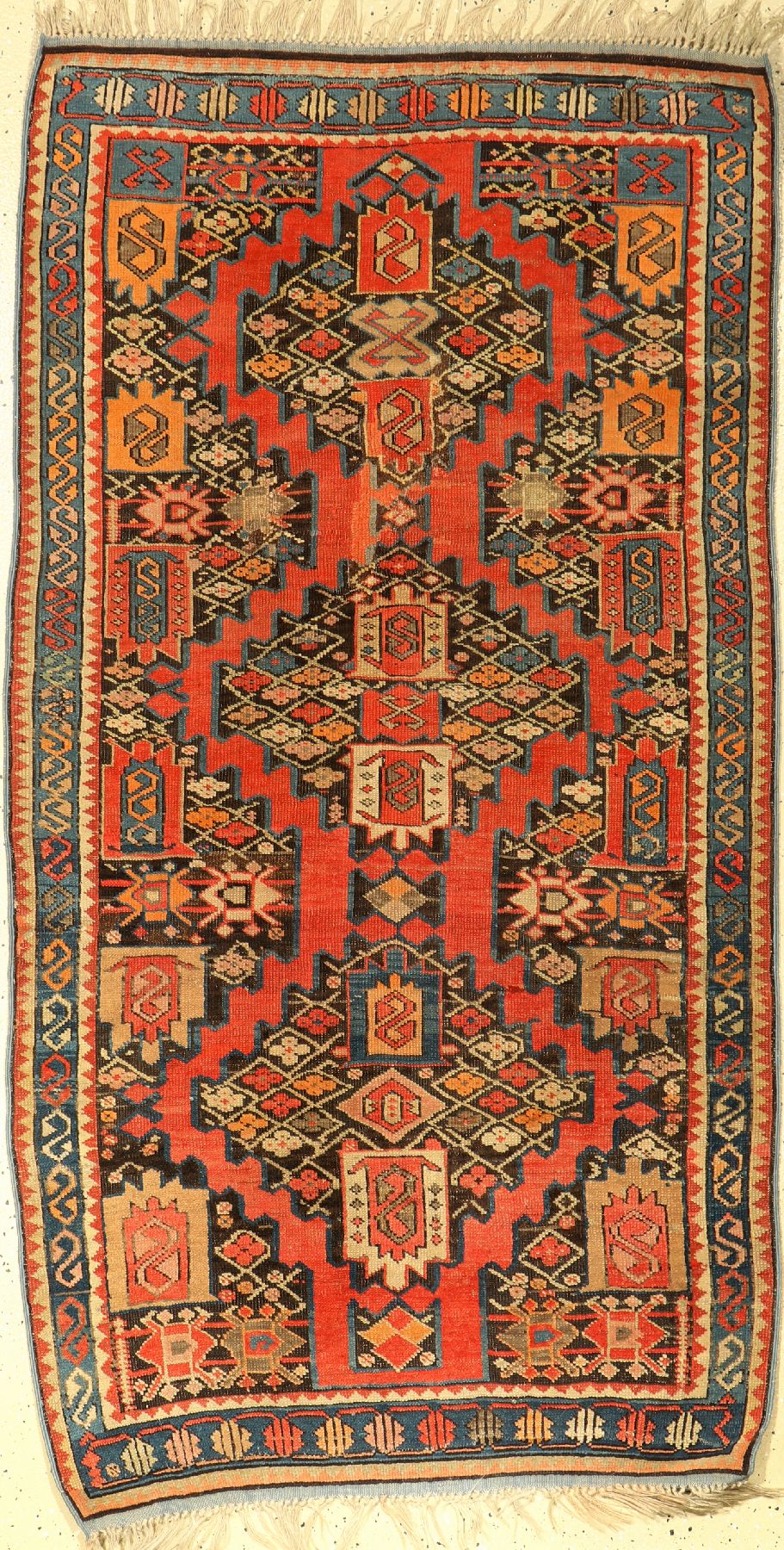 Antiker Karabagh, Kaukasus, um 1900, Wolle auf Wolle, ca. 185 x 97 cm, EHZ: 4