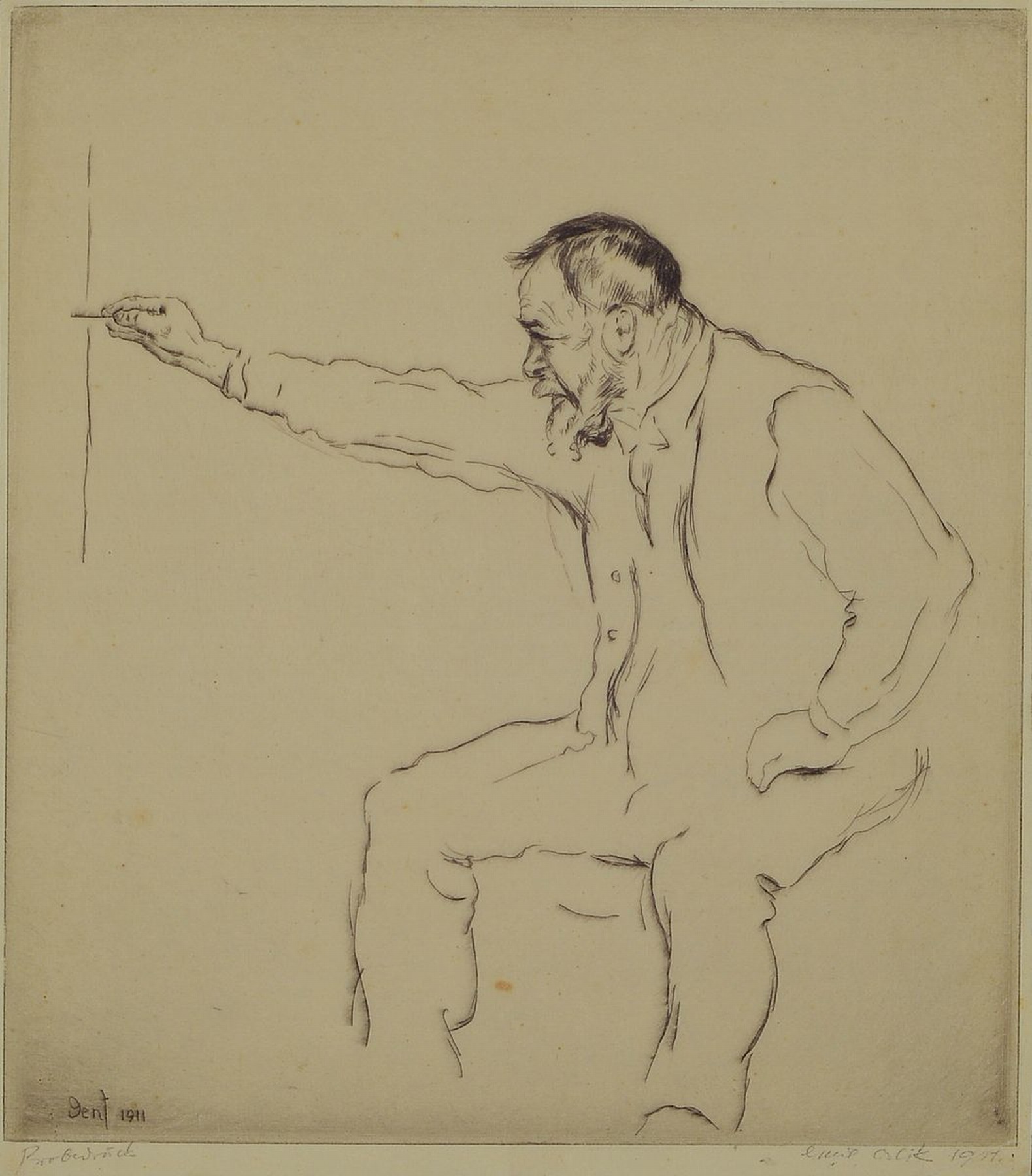 Emil Orlik, 1870 Prag - 1932 Berlin, Ausbildung bei Heinrich Knirr u. ab 1891 an der Akademie München mit Schwerpunkt auf die grafischen Künste, ...