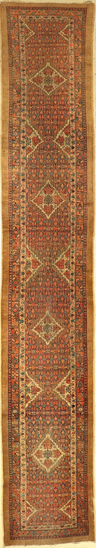 Antiker Sarab, Persien, um 1900, Kamelwolleauf Wolle, ca. 490 x 85 cm, EHZ: 4
