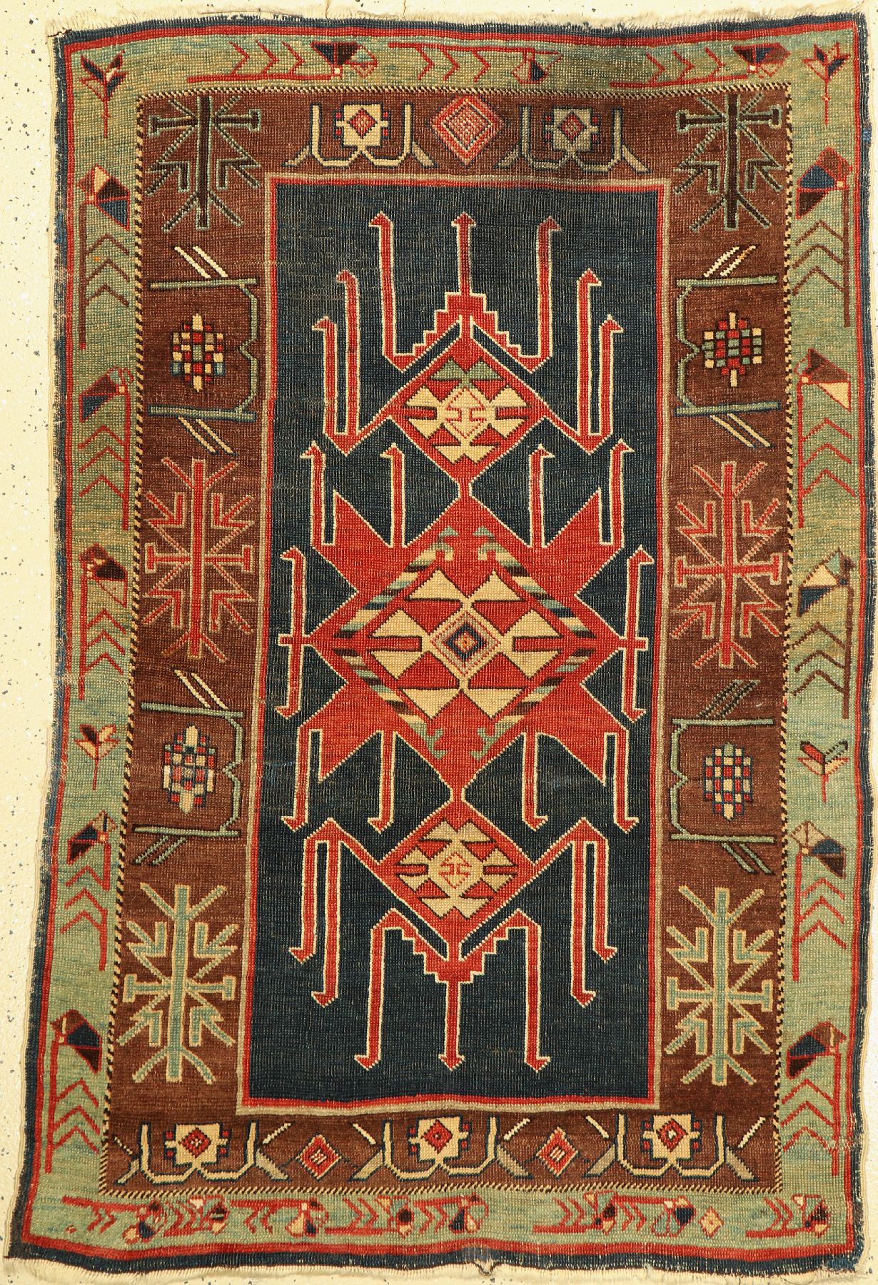 Avaren Kazak antik, Dagestan,Kaukasus, 19. Jhd, Wolle auf Wolle, ca. 165 x 110 cm, EHZ: 3-4