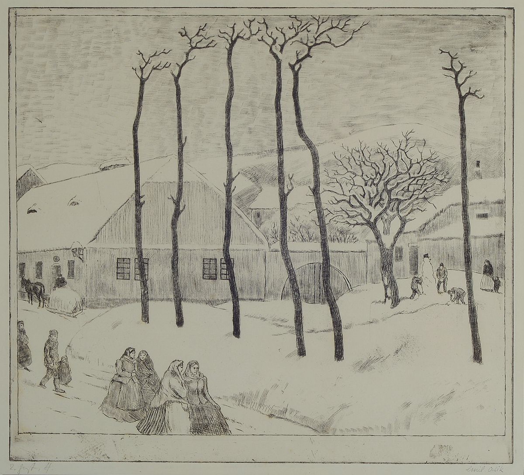 Emil Orlik, 1870 Prag - 1932 Berlin, Ausbildung bei Heinrich Knirr u. ab 1891 an der Akademie München mit Schwerpunkt auf die grafischen Künste, ...
