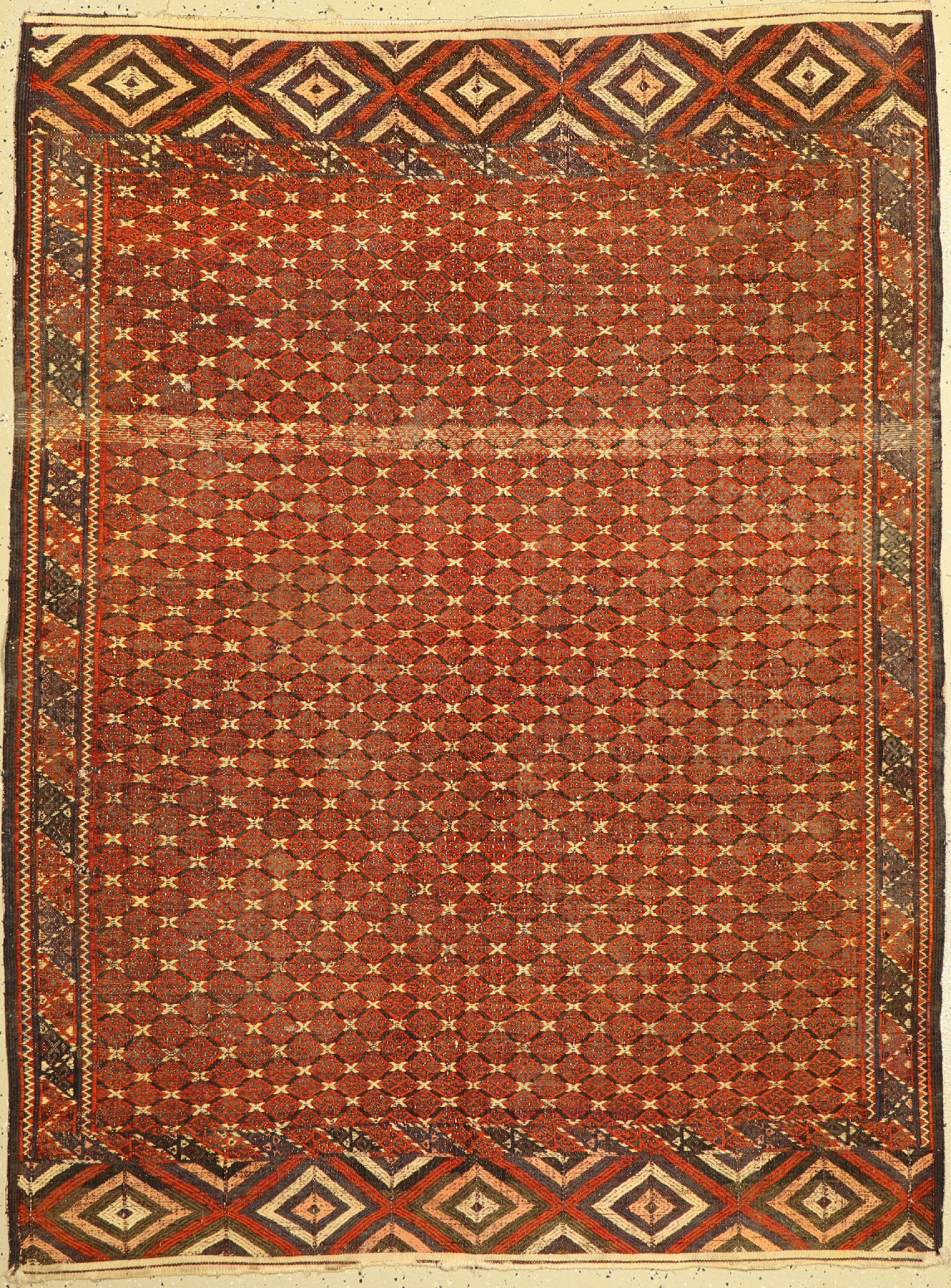 Yomud flachgewebt, Turkmenistan, um 1900, Wolle auf Wolle, ca. 180 x 130 cm, EHZ: 3
