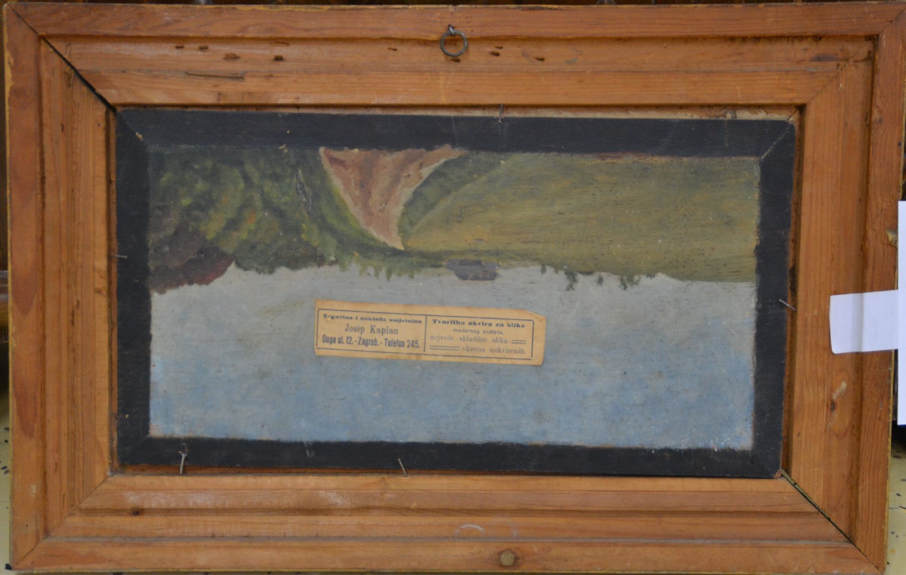 Detail c: Ferdinand Bonheur, 1817-1887, mediterrane Hafenansicht mit bewegter Staffage, rechts unten signiert u. datiert 1873, Öl/Holz, verso mit schlichter ...