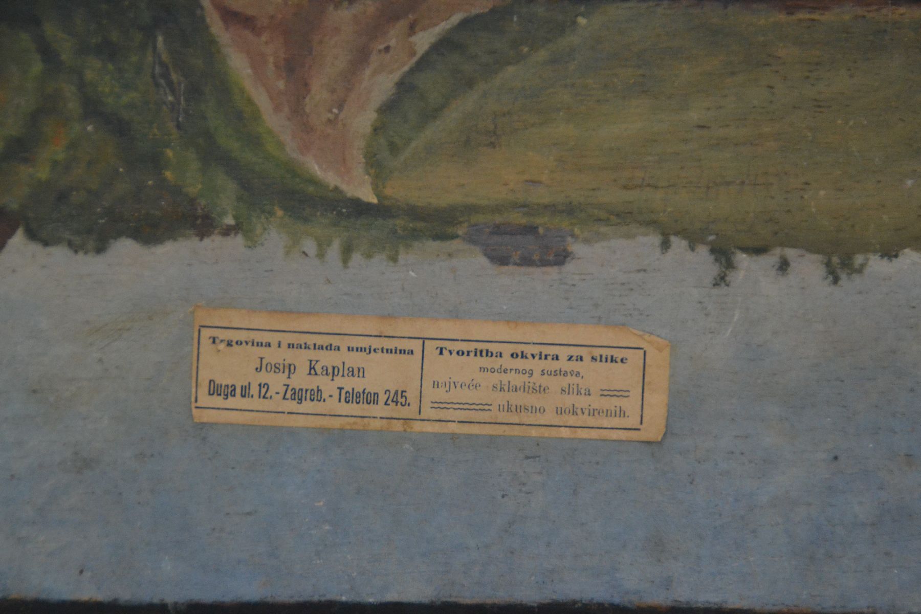 Detail d: Ferdinand Bonheur, 1817-1887, mediterrane Hafenansicht mit bewegter Staffage, rechts unten signiert u. datiert 1873, Öl/Holz, verso mit schlichter ...