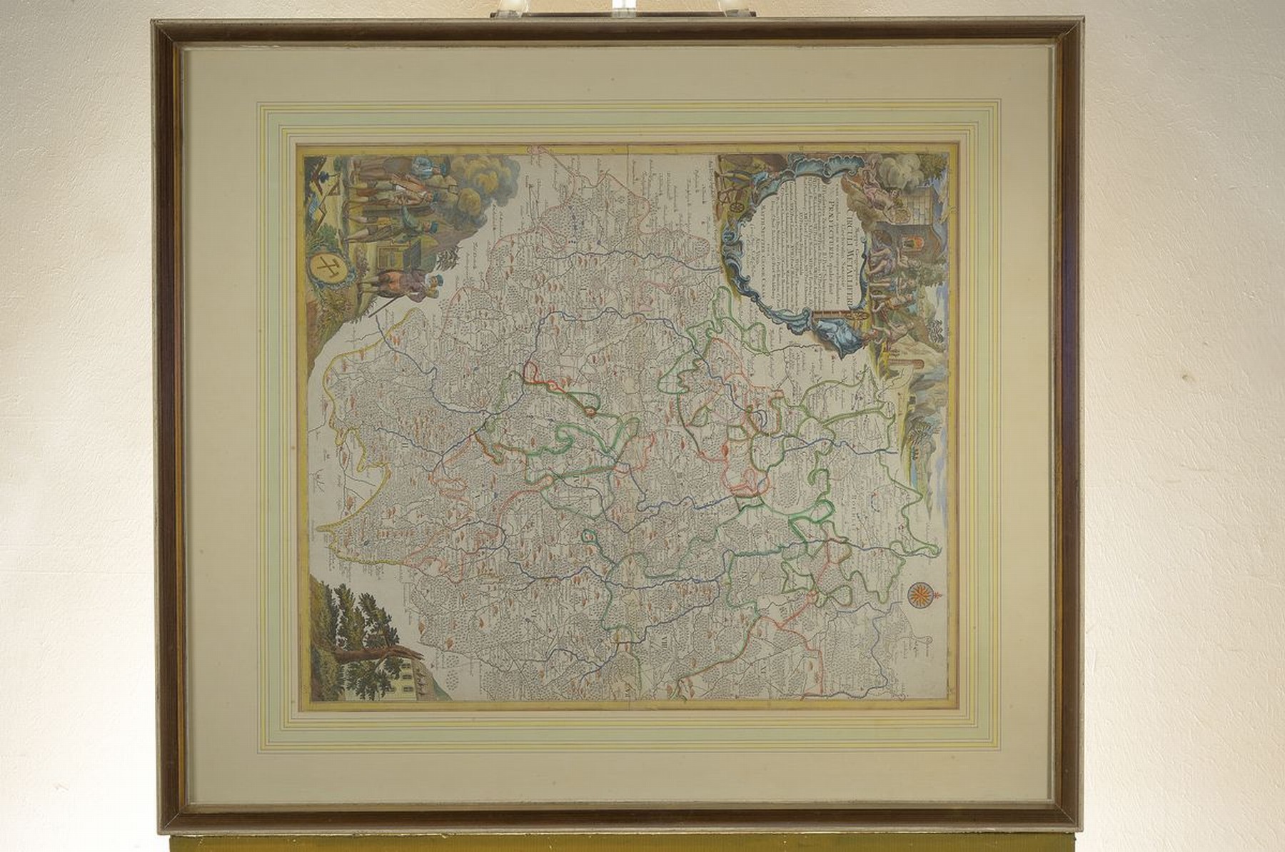 Detail k: 3 Kupferstichkarten von Sachsen, 18.Jh., sächsisches Bergbaugebiet "Circuli Metalliferi", Sachsen u. Umgebung "Saxoniae Inferioris ...