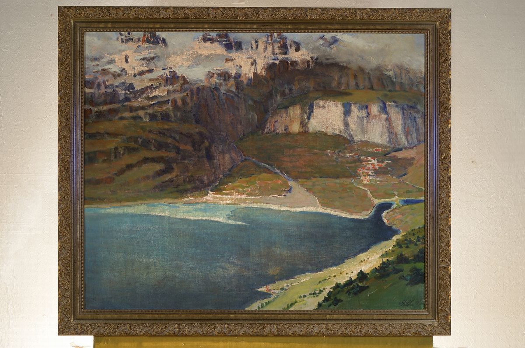 Detail k: Julius Hüther, 1881 Cannstatt bei Stuttgart - 1954 München, Studium an der Münchener Akademie bei Gabriel v. Hackl u. Ludwig v. Löfftz, lebte ...