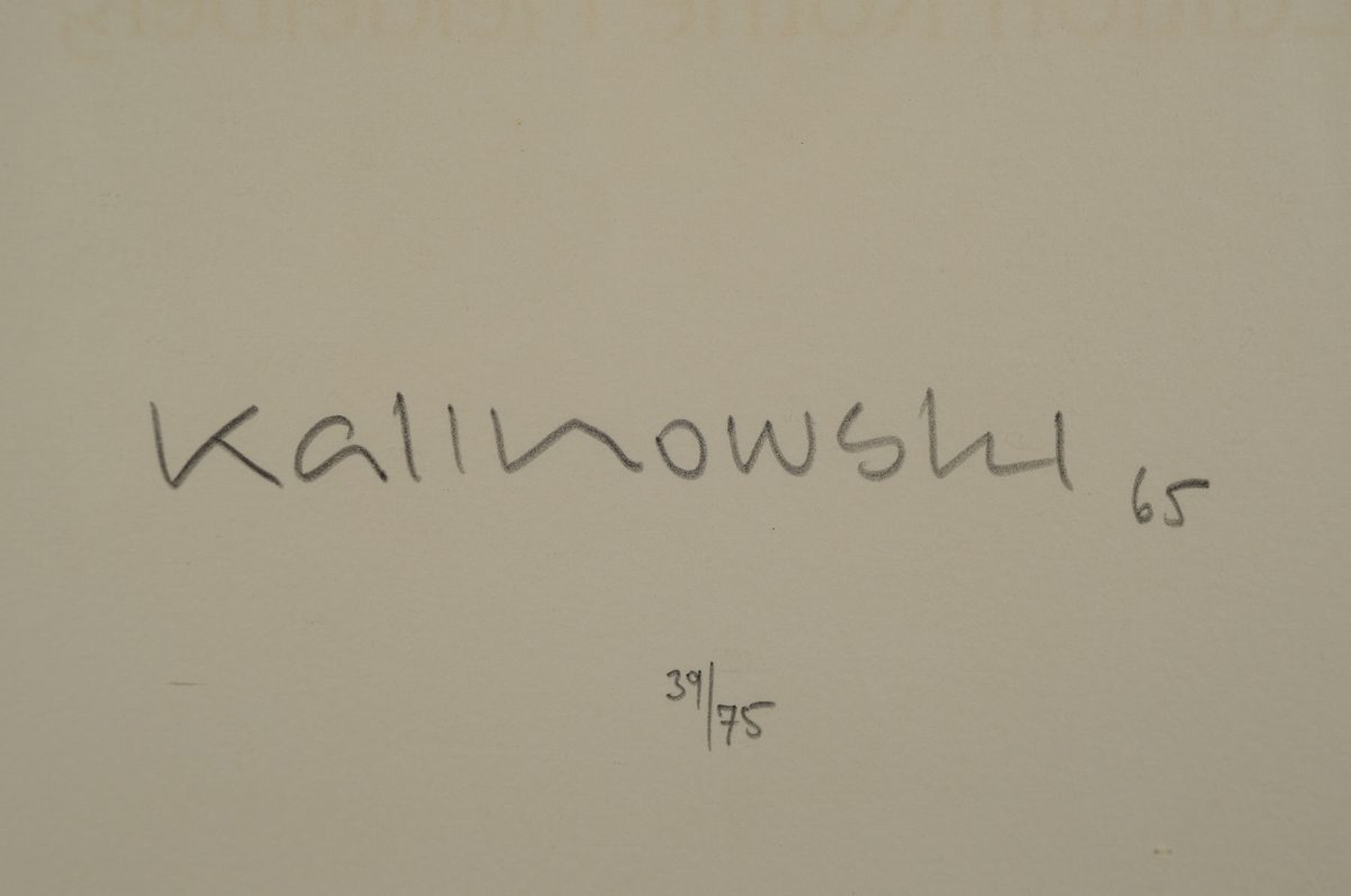Detail d: Horst Egon Kalinowski, 1924-2013, 3 Grafiken, 1x "Banniere", sign., dat. 64, num. 129/150, unter Glas, ca. 25x23 cm; 1x sign., dat.65, num. ...