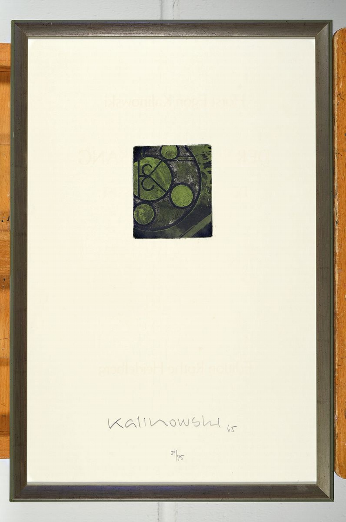 Detail l: Horst Egon Kalinowski, 1924-2013, 3 Grafiken, 1x "Banniere", sign., dat. 64, num. 129/150, unter Glas, ca. 25x23 cm; 1x sign., dat.65, num. ...